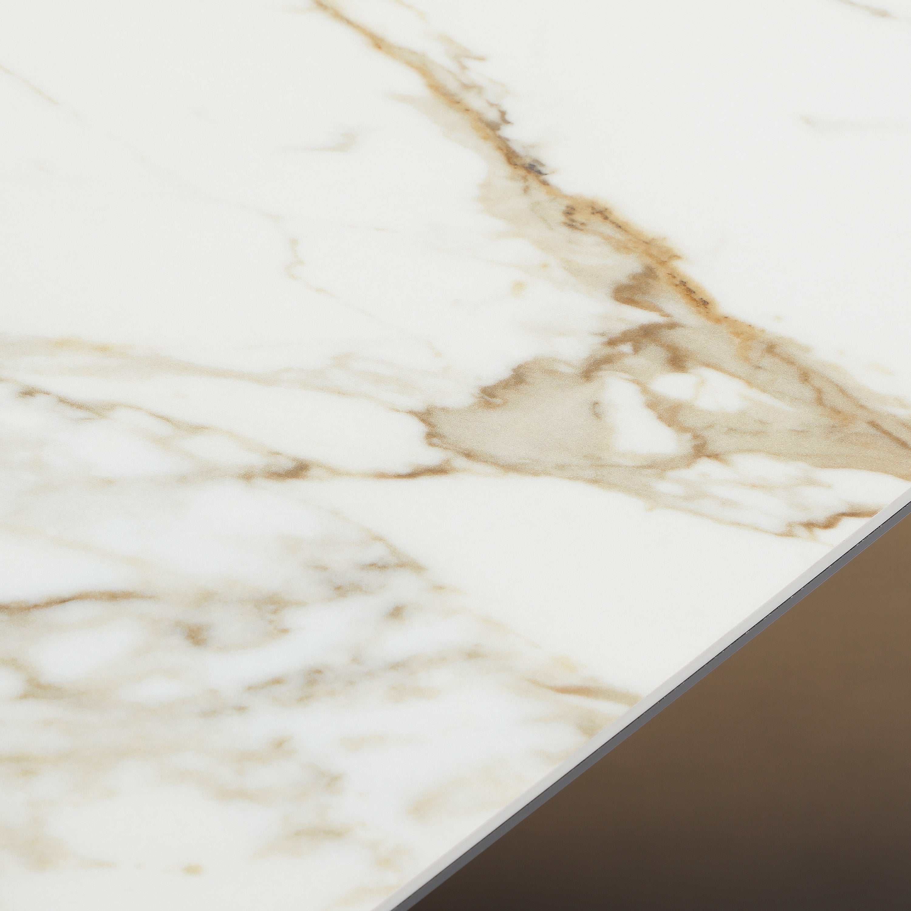 Clifford Contemporary Ceramic and Brushed Console Table