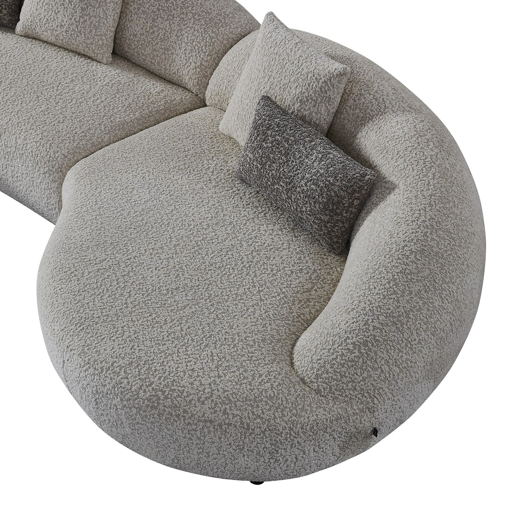 Delvan Contemporary Fabric Right Facing Chaise Sectional Sofa