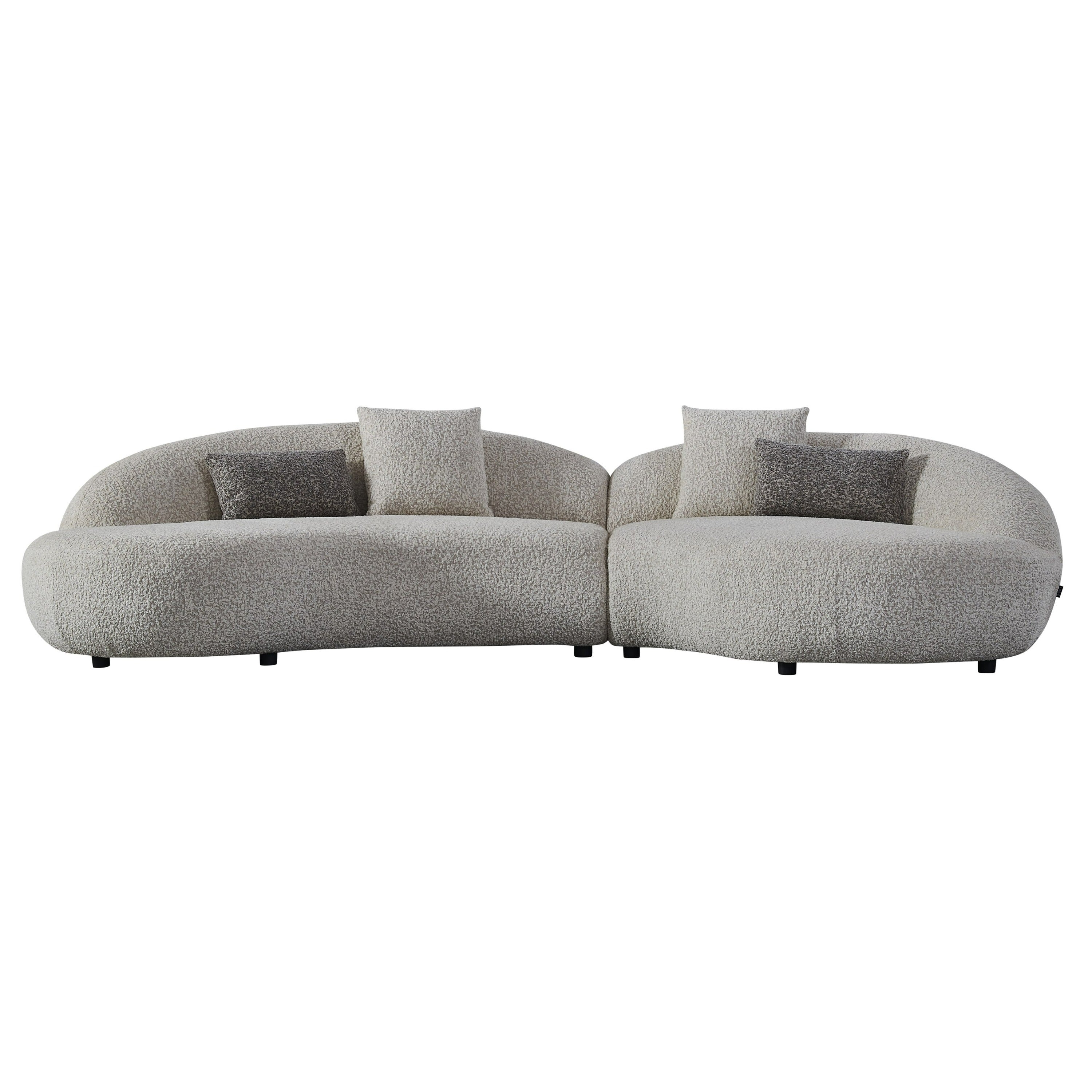 Delvan Contemporary Fabric Right Facing Chaise Sectional Sofa