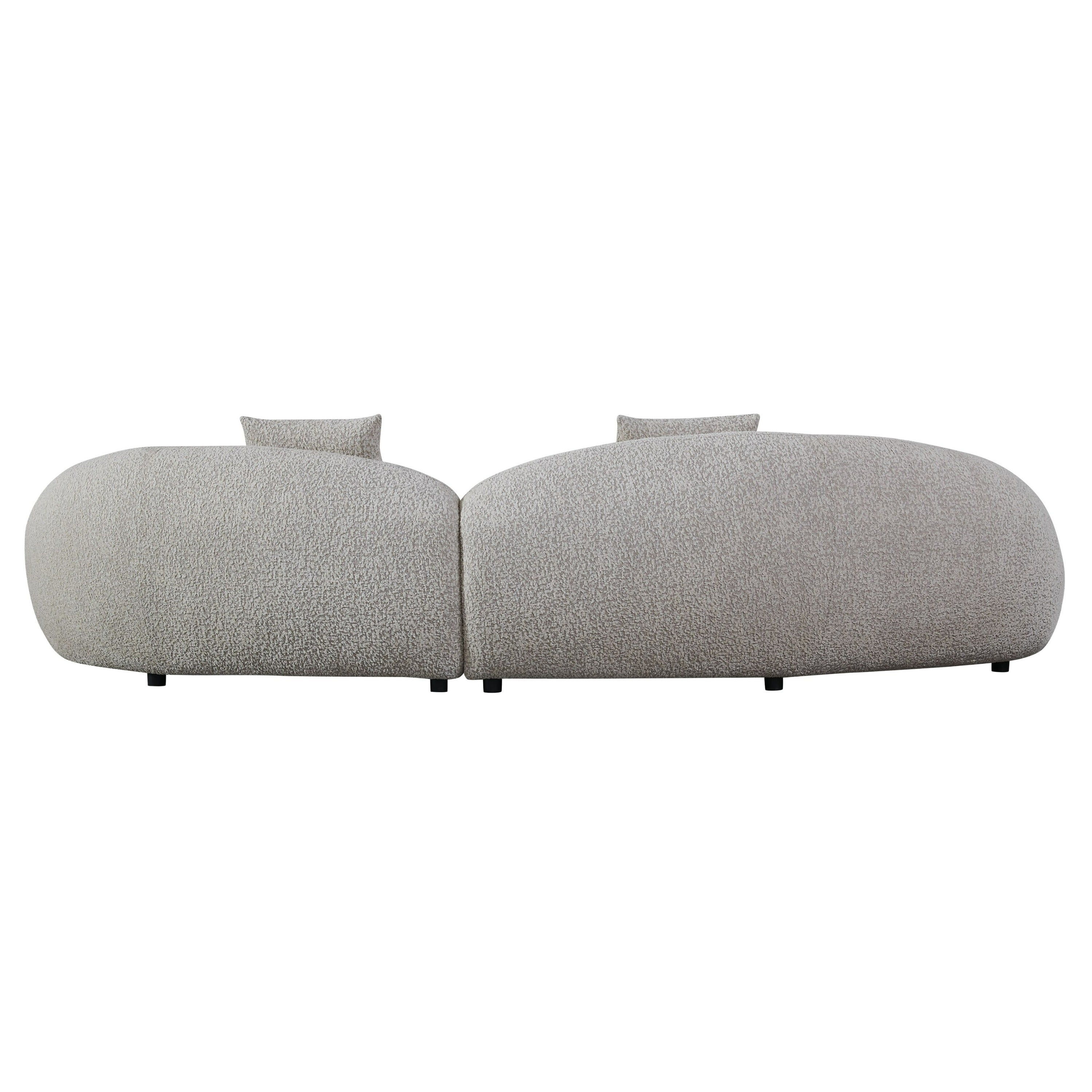 Delvan Contemporary Fabric Right Facing Chaise Sectional Sofa