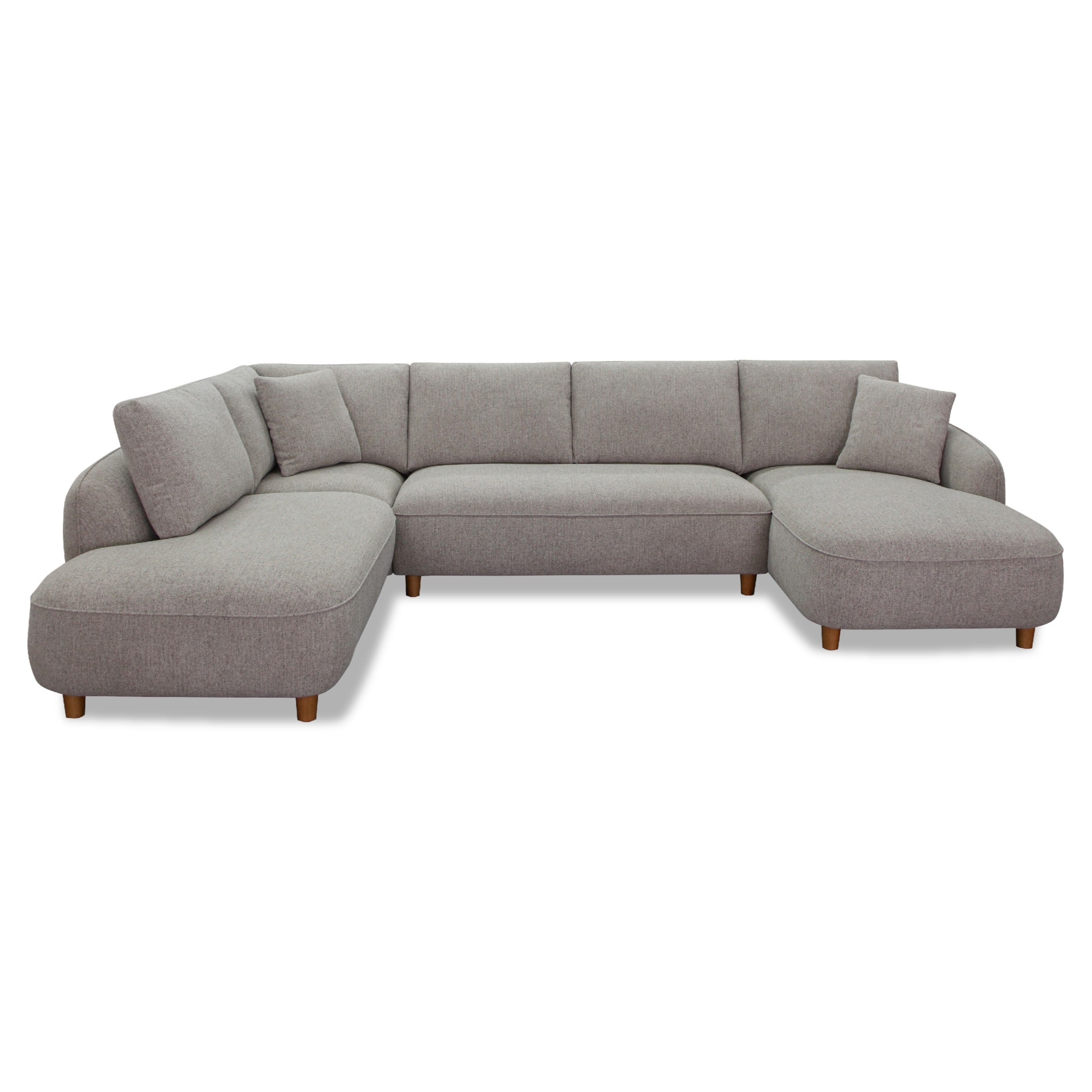 Joslin Modern Fabric U-Shaped Sectional Sofa