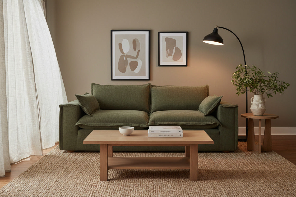 Durbin Modern Fabric Sofa