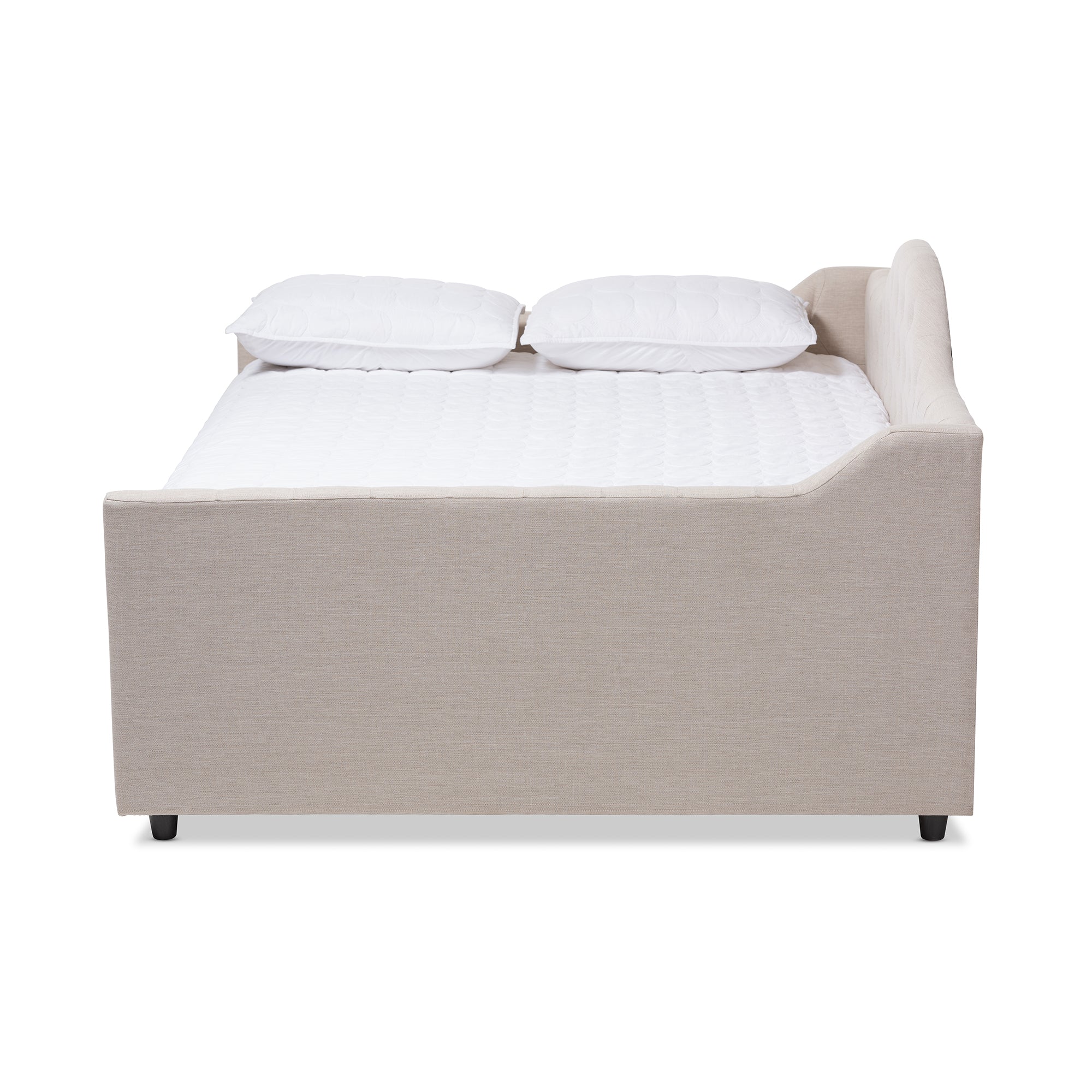 Eliza Modern and Contemporary Light Fabric Upholstered Daybed