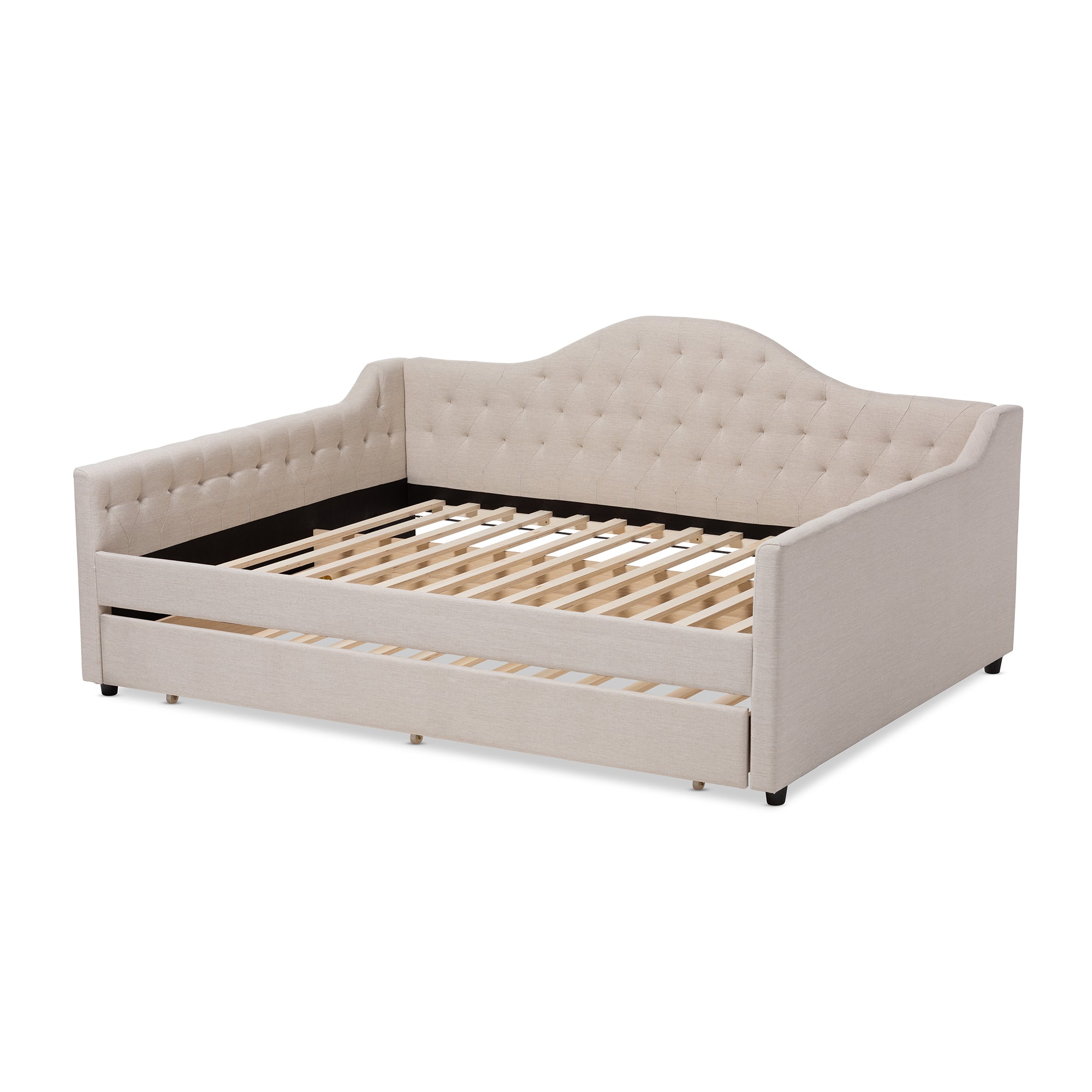 Eliza Modern and Contemporary Light Fabric Upholstered Daybed