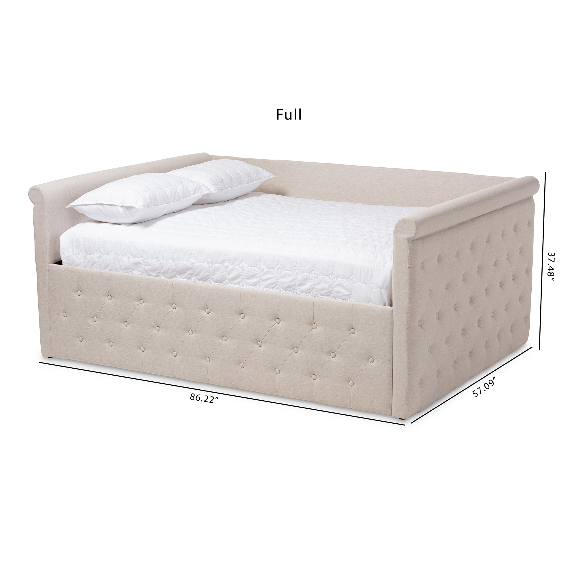 Amaya Modern and Contemporary Fabric Upholstered Daybed