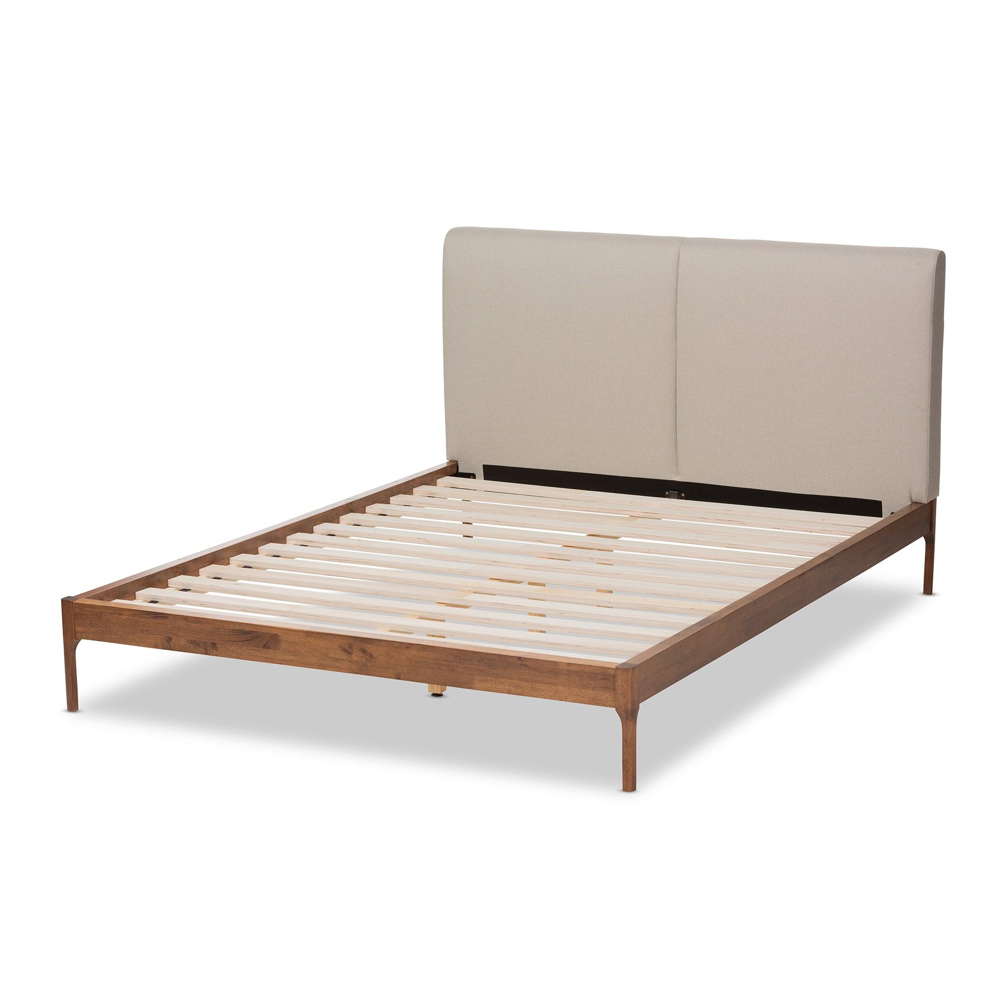 Aveneil Mid-Century Modern Fabric Upholstered Finished Platform Bed