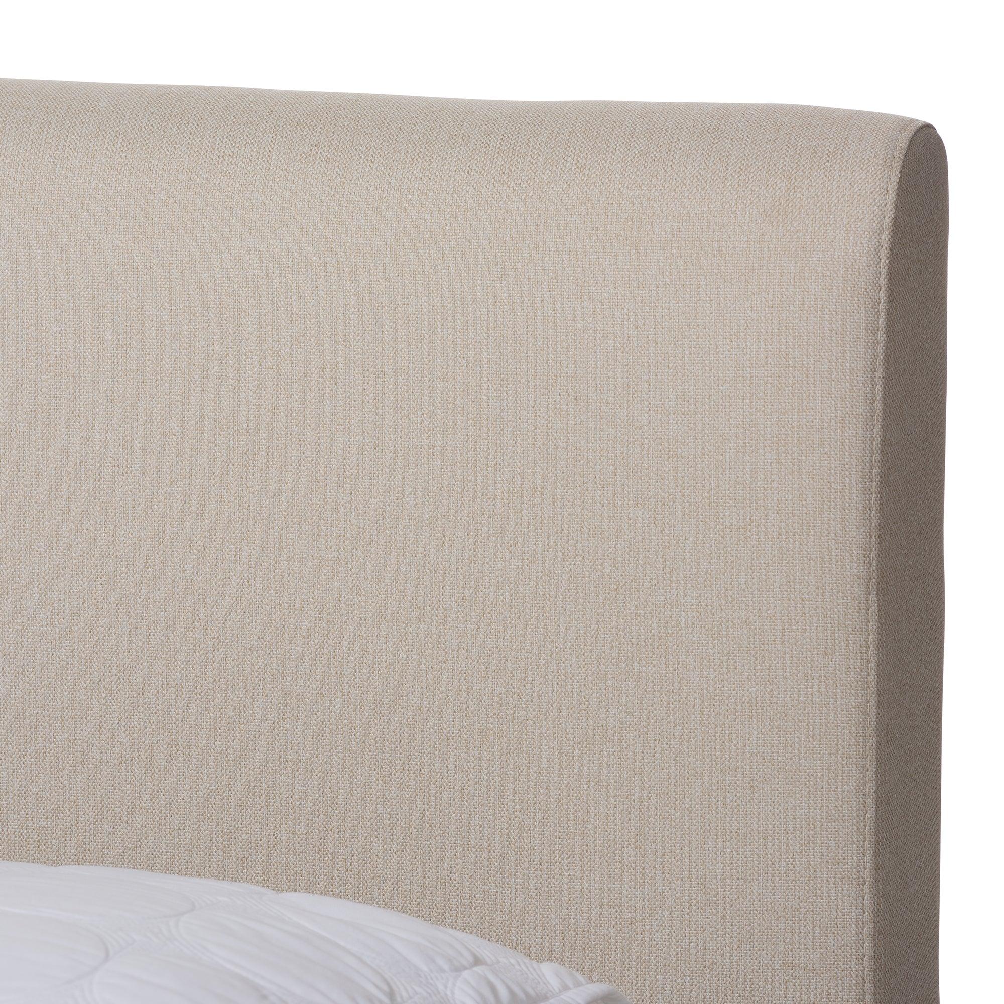 Aveneil Mid-Century Modern Fabric Upholstered Finished Platform Bed