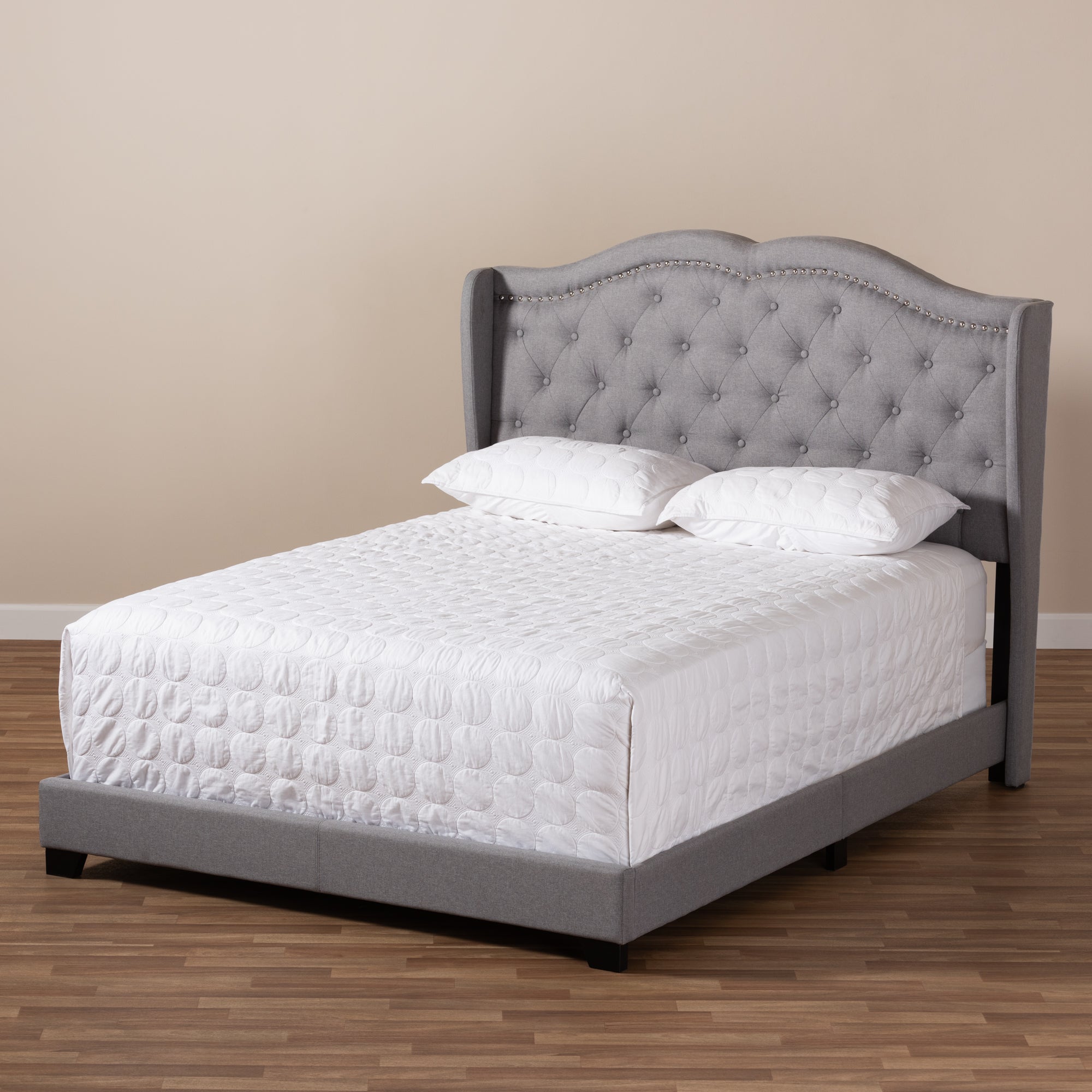 Aden Modern and Contemporary Fabric Upholstered Bed