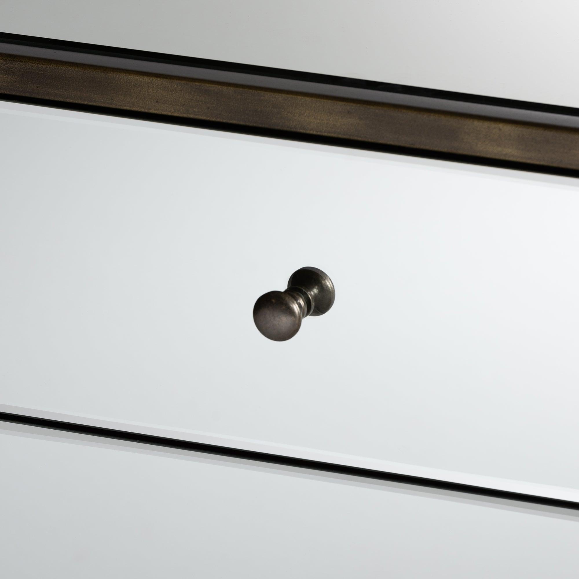 Nouria Modern and Contemporary Hollywood Regency Glamour Style Mirrored 3-Drawer End Table