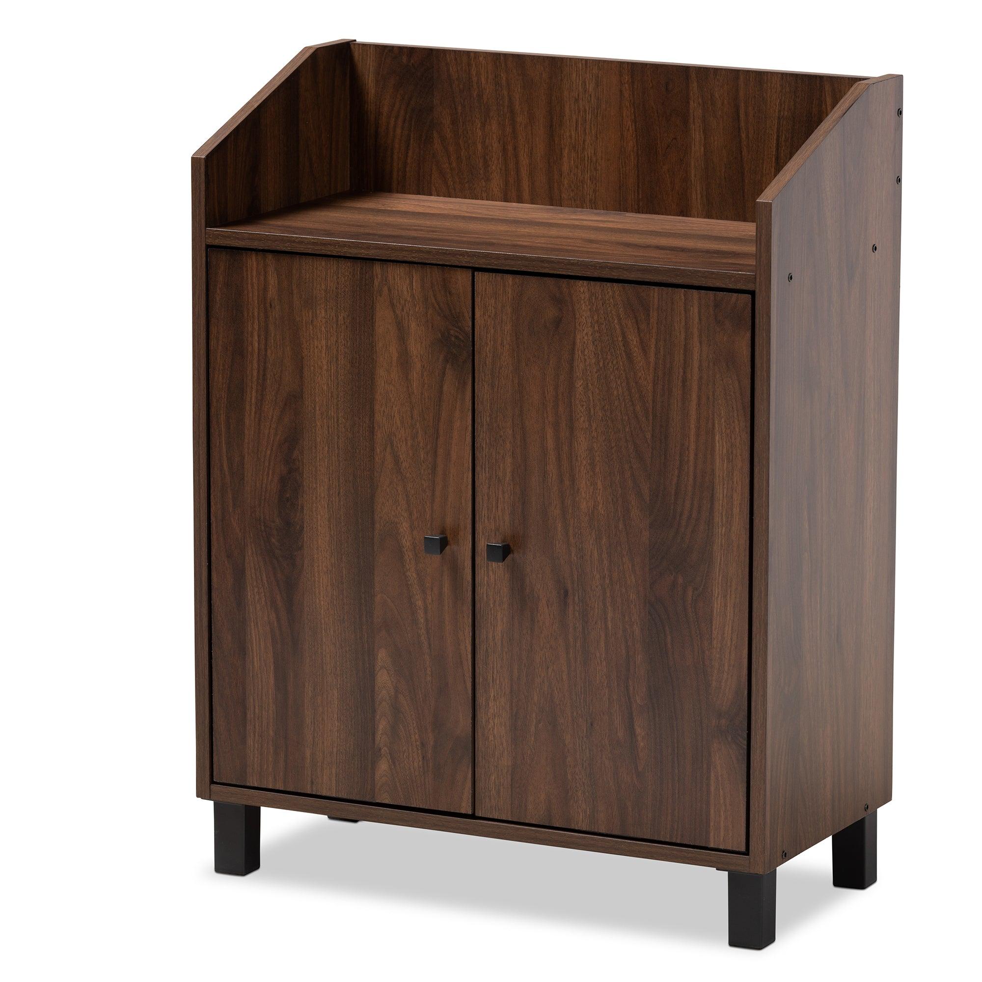 Rossin Modern and Contemporary Finished 2-Door Wood Entryway Shoe Storage Cabinet