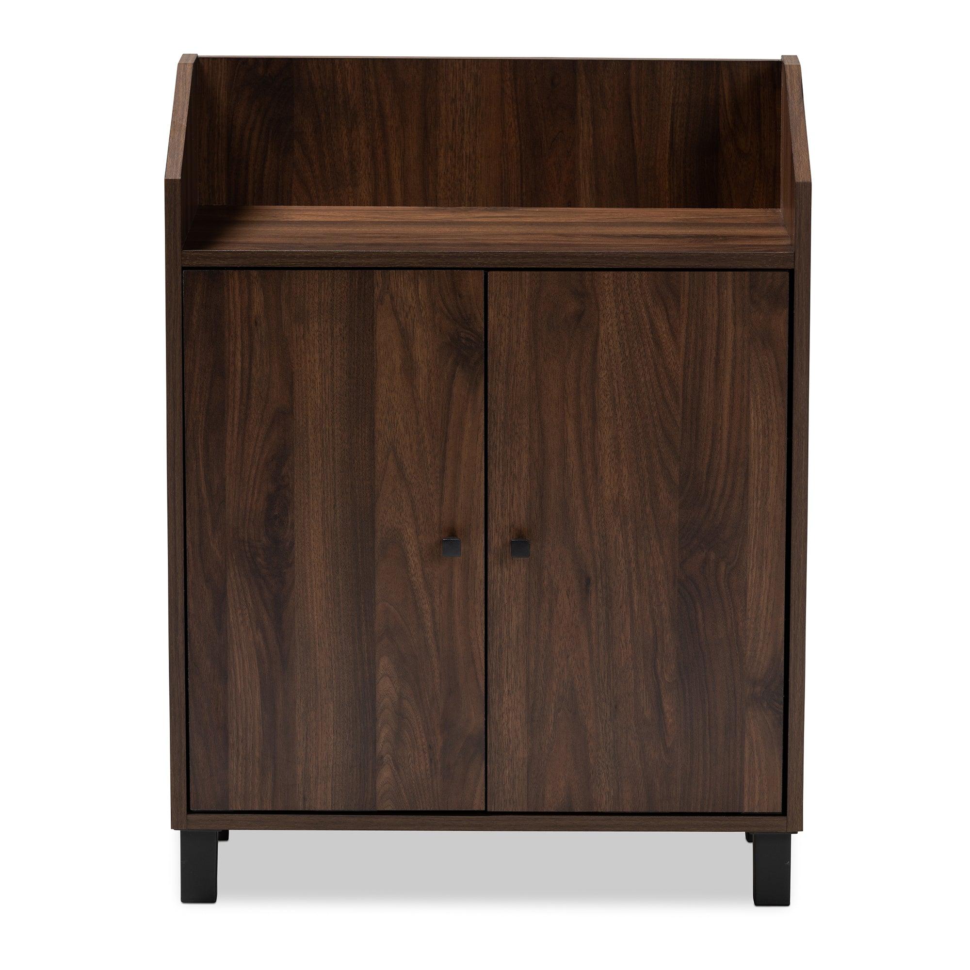 Rossin Modern and Contemporary Finished 2-Door Wood Entryway Shoe Storage Cabinet