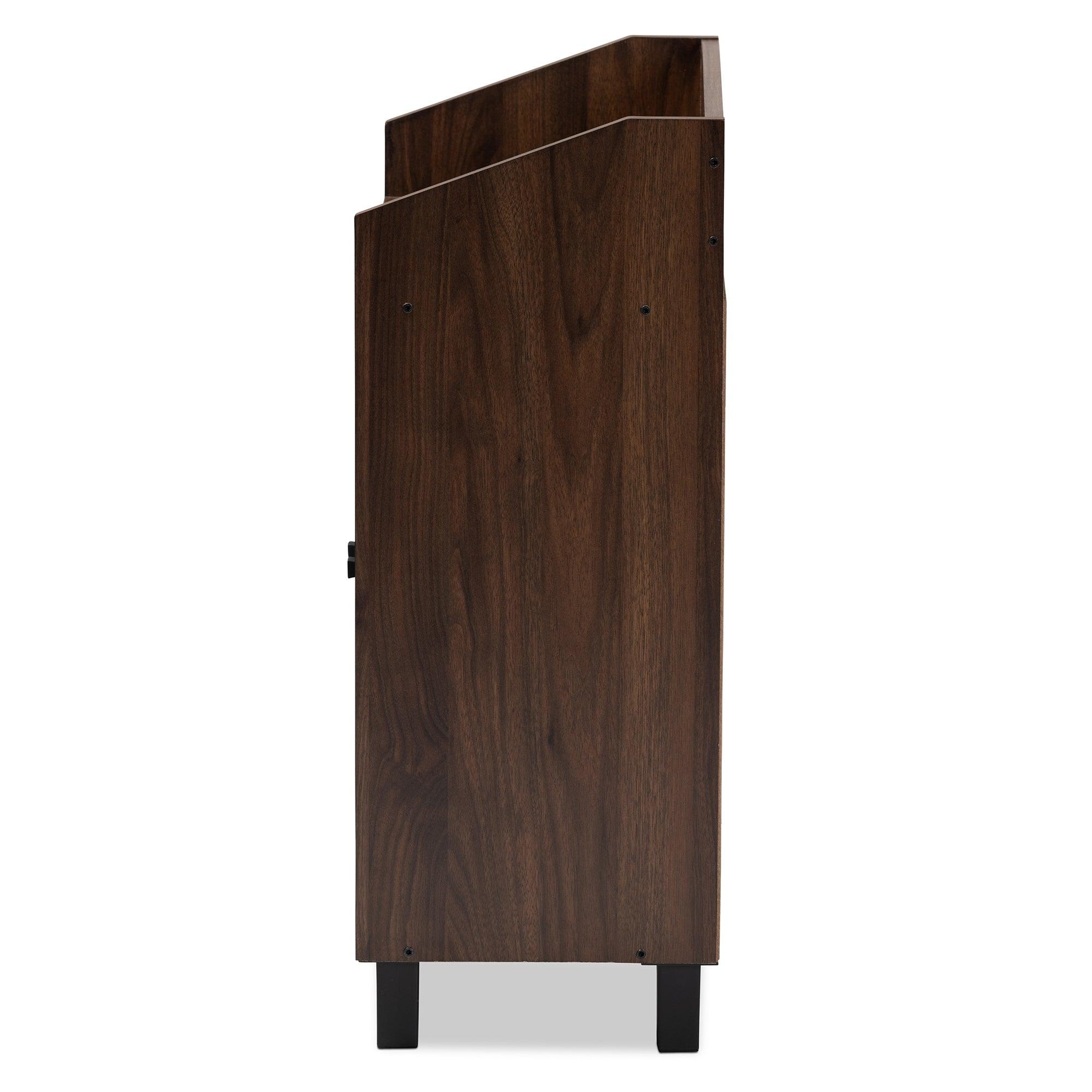 Rossin Modern and Contemporary Finished 2-Door Wood Entryway Shoe Storage Cabinet