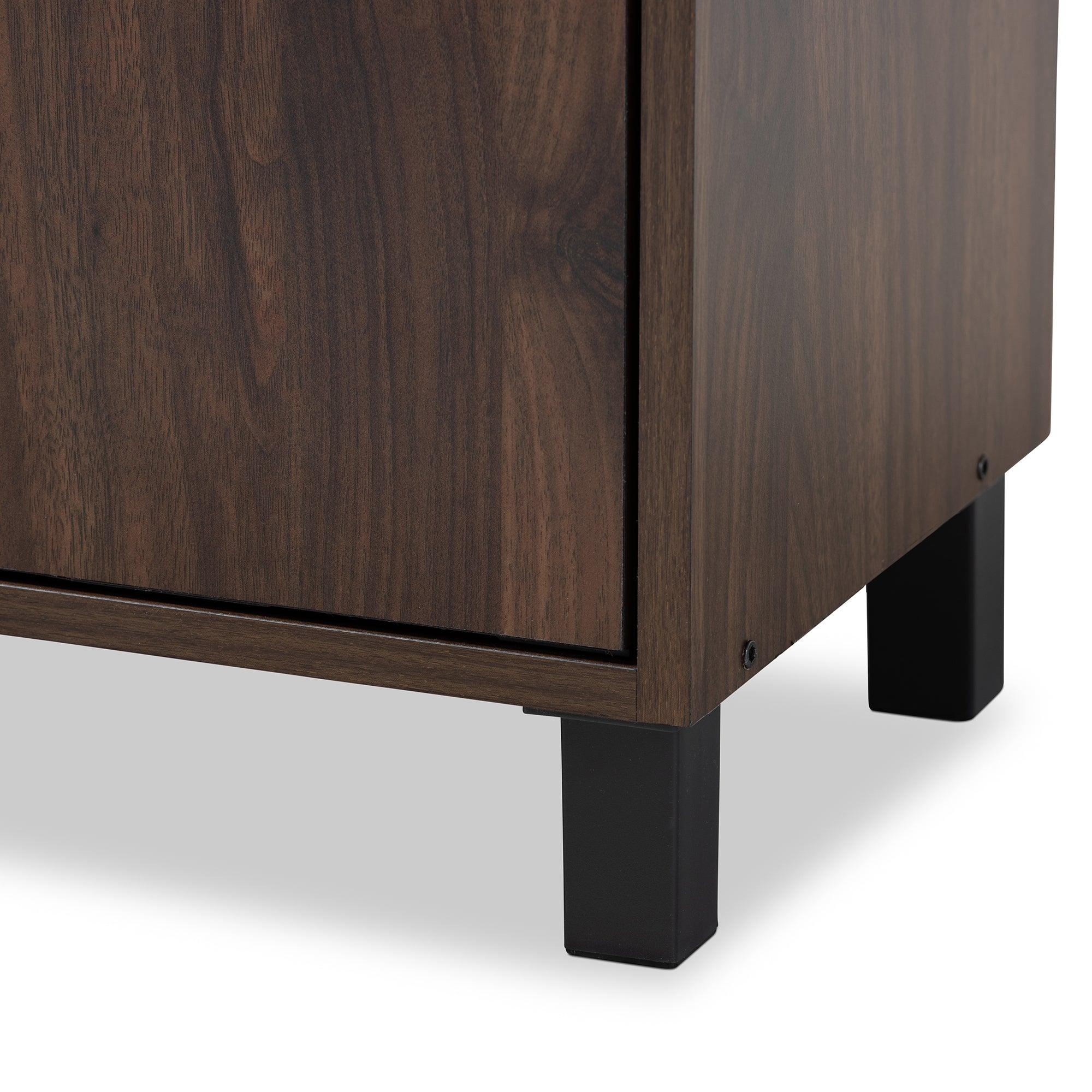 Rossin Modern and Contemporary Finished 2-Door Wood Entryway Shoe Storage Cabinet