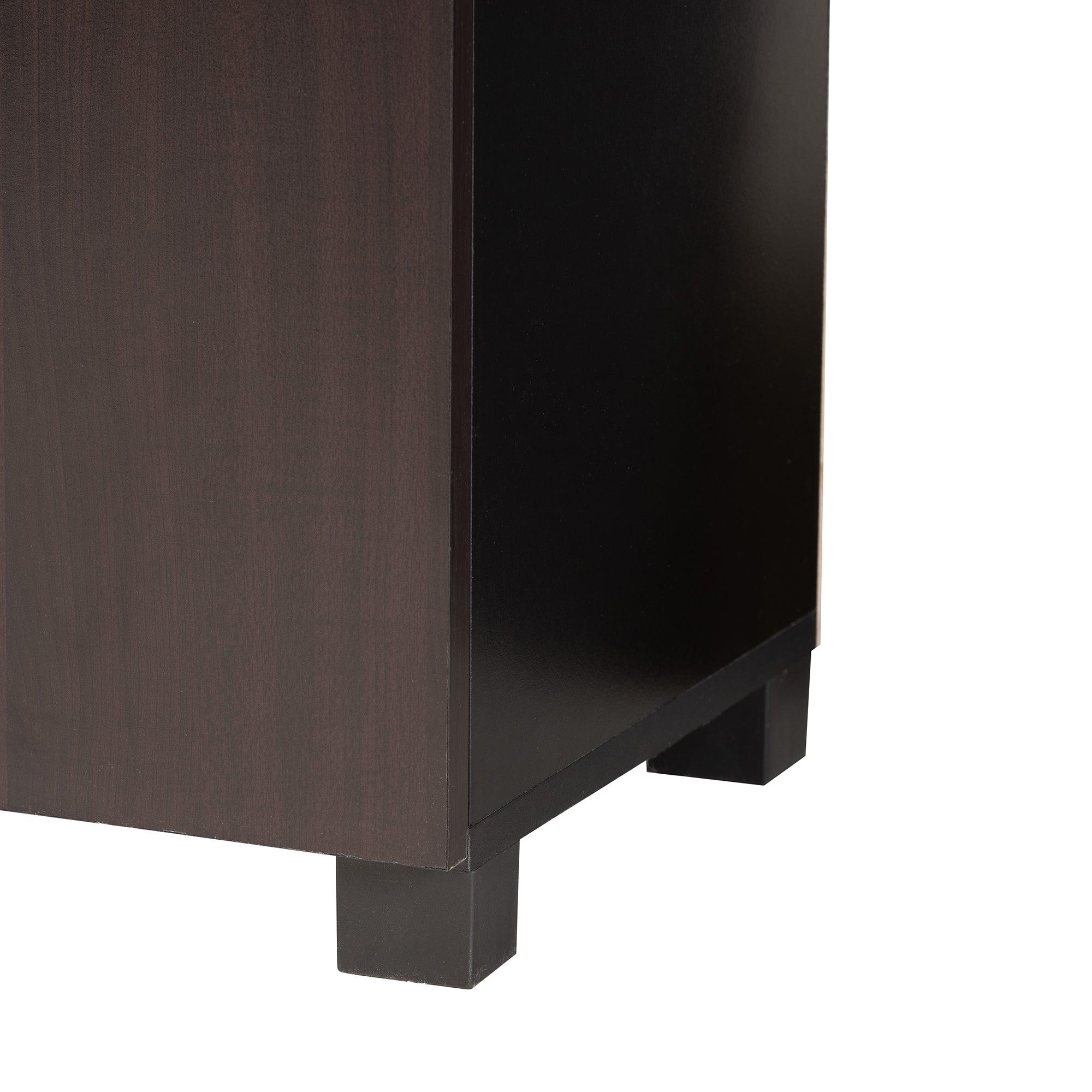 Marine Modern and Contemporary Two-Tone and Finished 2-Door Wood Entryway Shoe Storage Cabinet