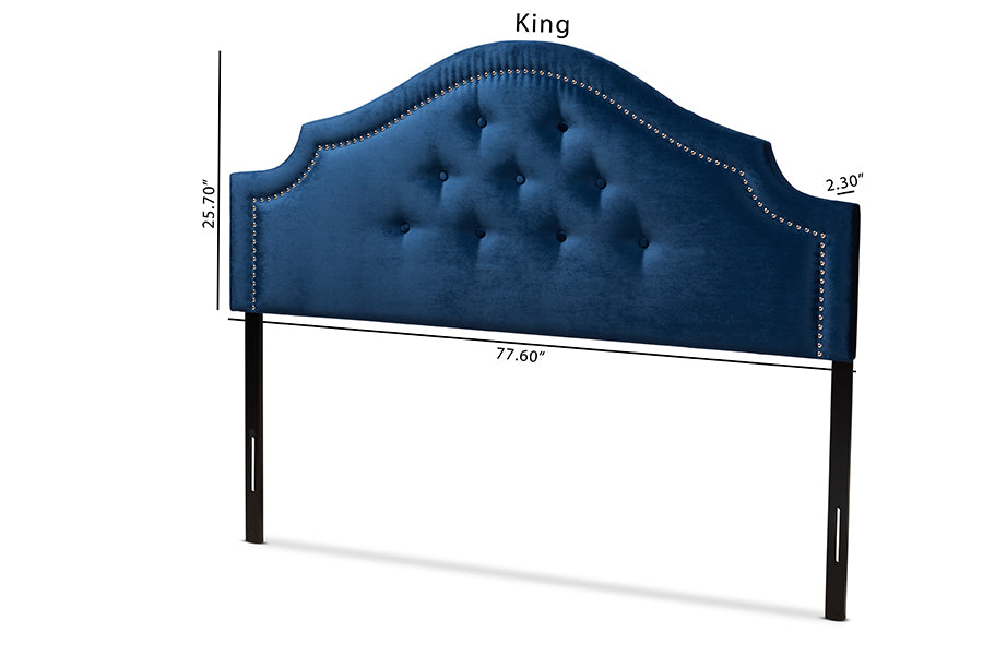 Cora Modern and Contemporary Velvet Fabric Upholstered Headboard