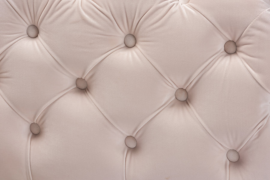 Avara Glam and Luxe Velvet Fabric Upholstered Finished Button Tufted Bench