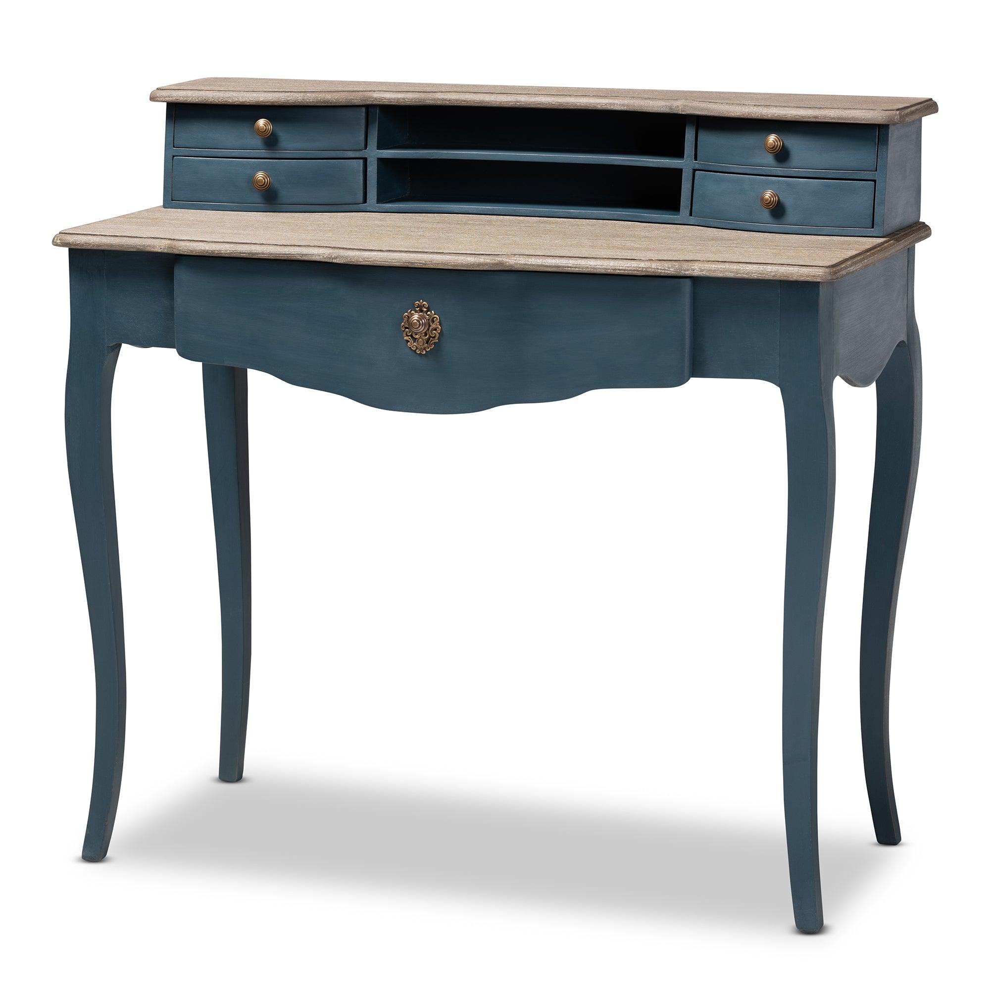 Celestine French Provincial Spruce Finished Wood Accent Writing Desk