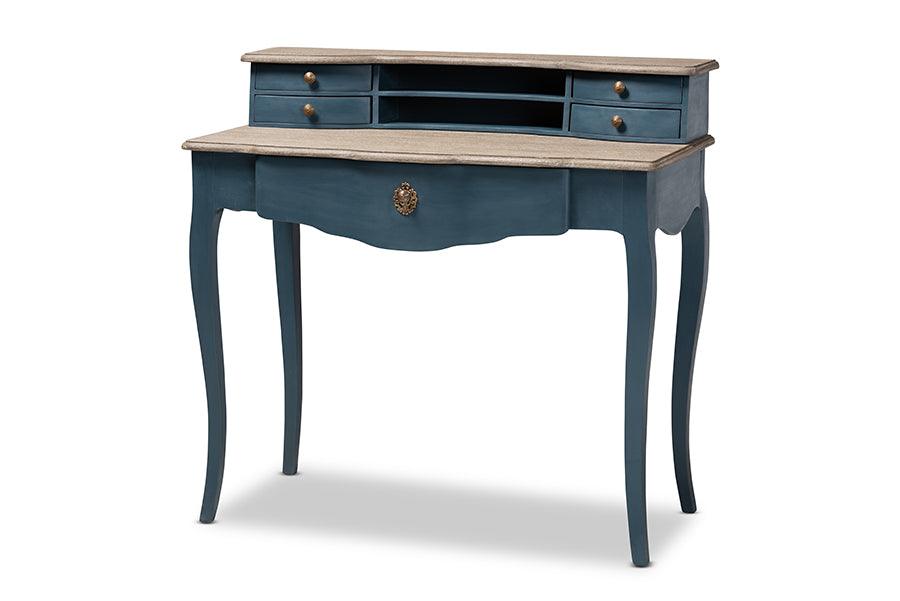 Celestine French Provincial Spruce Finished Wood Accent Writing Desk