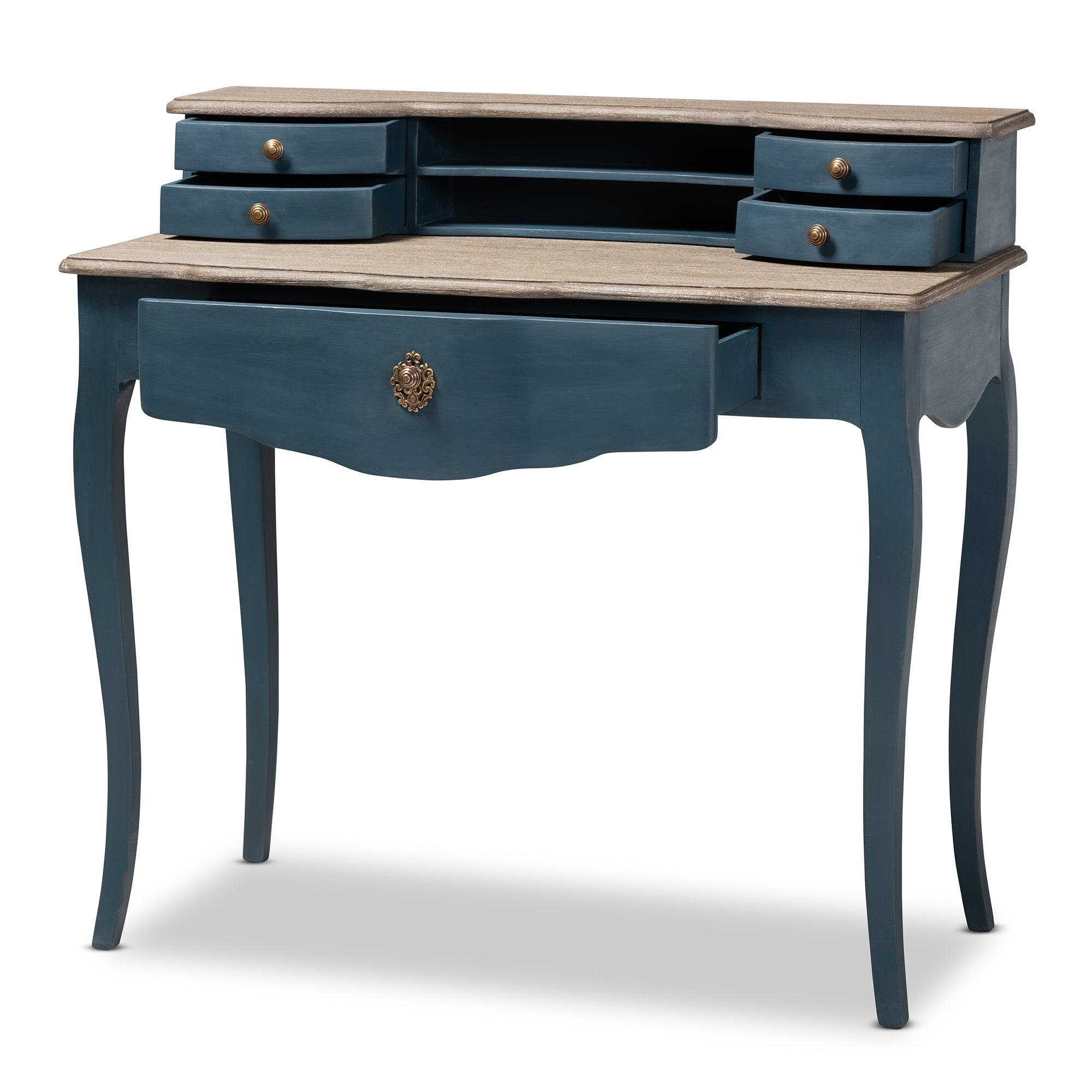 Celestine French Provincial Spruce Finished Wood Accent Writing Desk