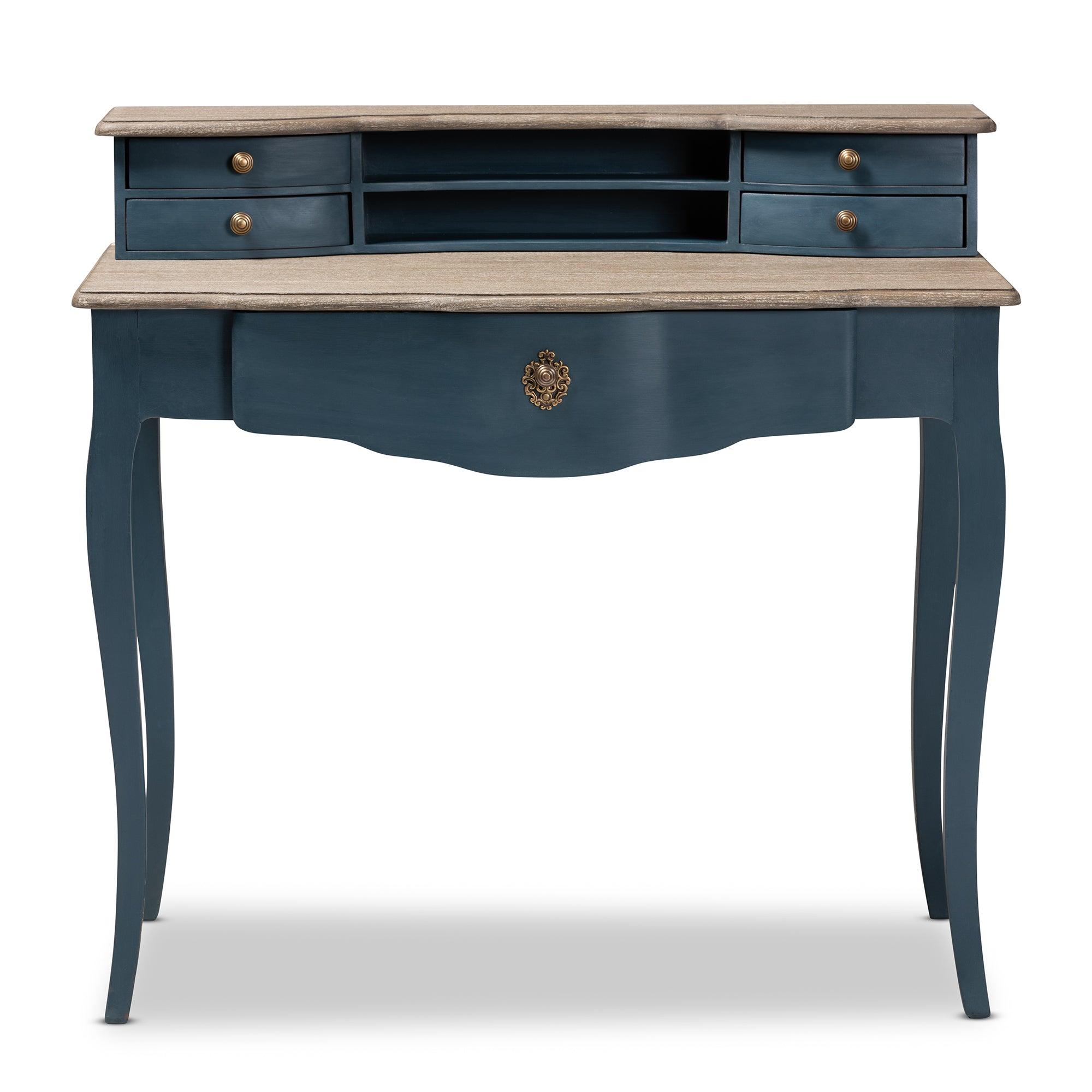 Celestine French Provincial Spruce Finished Wood Accent Writing Desk