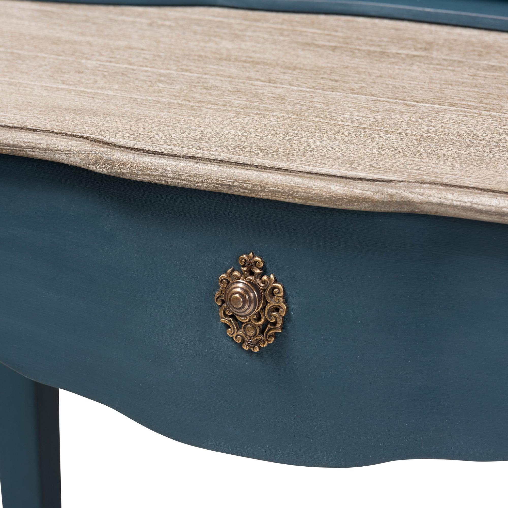 Celestine French Provincial Spruce Finished Wood Accent Writing Desk