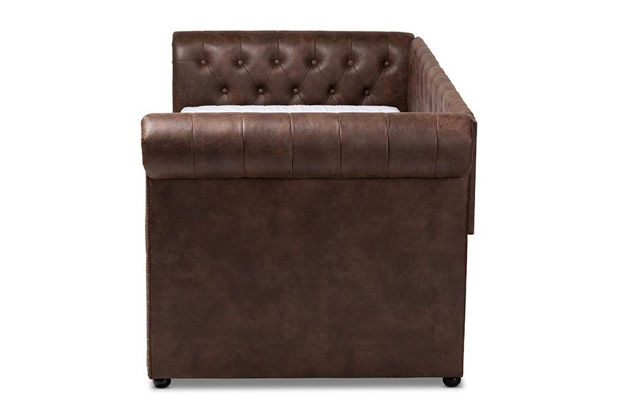 Mabelle Modern and Contemporary Faux Leather Upholstered Daybed