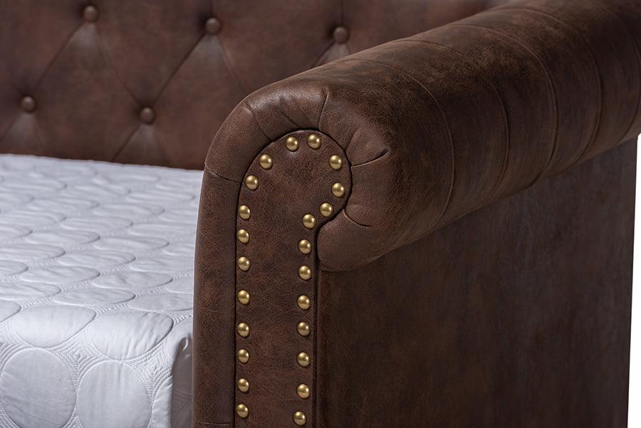 Mabelle Modern and Contemporary Faux Leather Upholstered Daybed