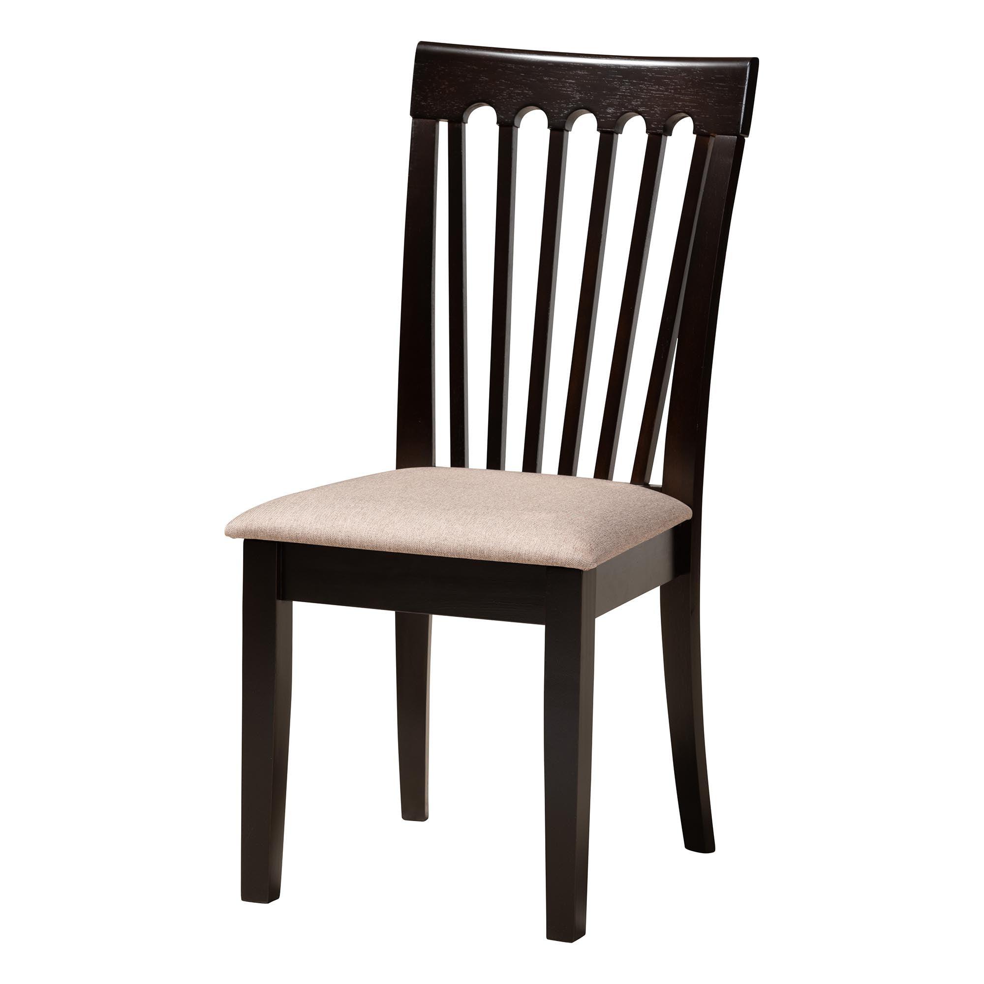 Bailey Modern Sand Fabric and Finished Wood 5-Piece Dining Set