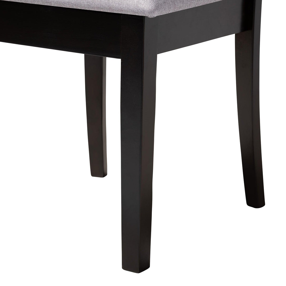 Nina Modern Fabric and Espresso Finished Wood 5-Piece Dining Set