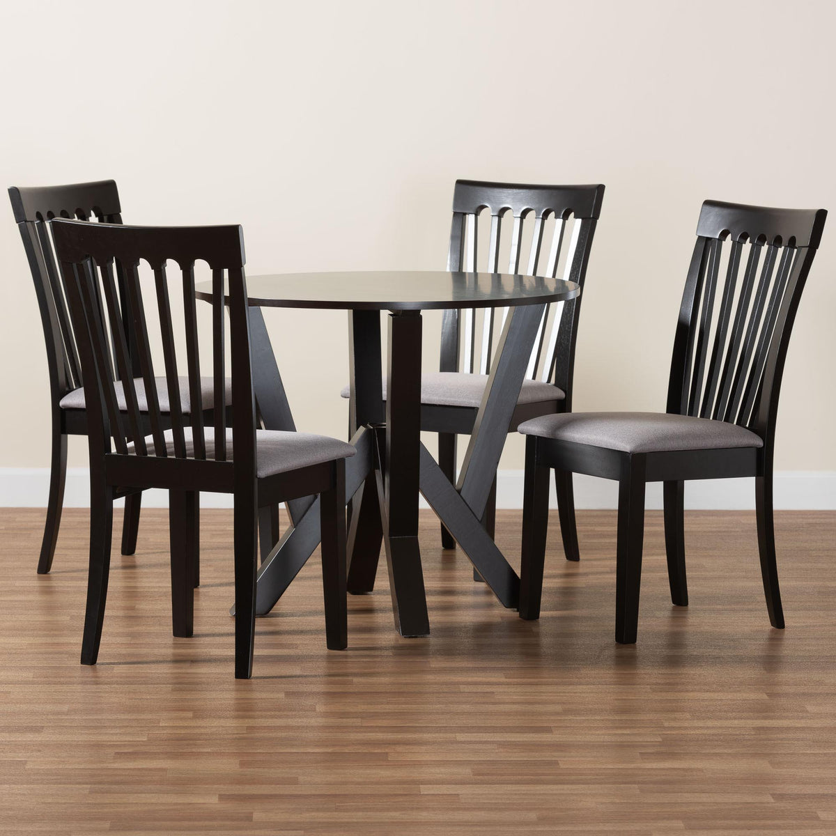 Marian Modern Fabric and Finished Wood 5-Piece Dining Set