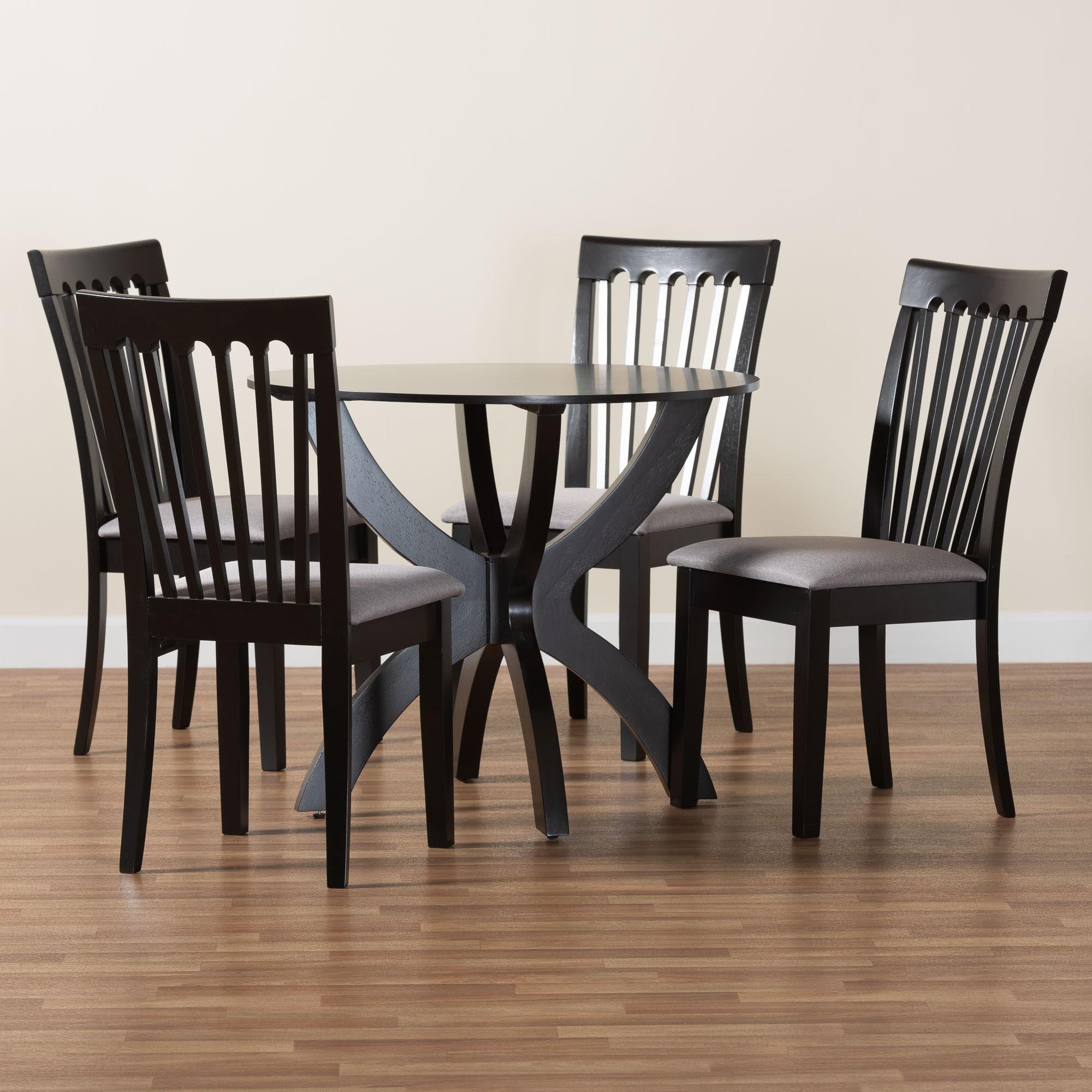 Bailey Modern Fabric and Finished Wood 5-Piece Dining Set