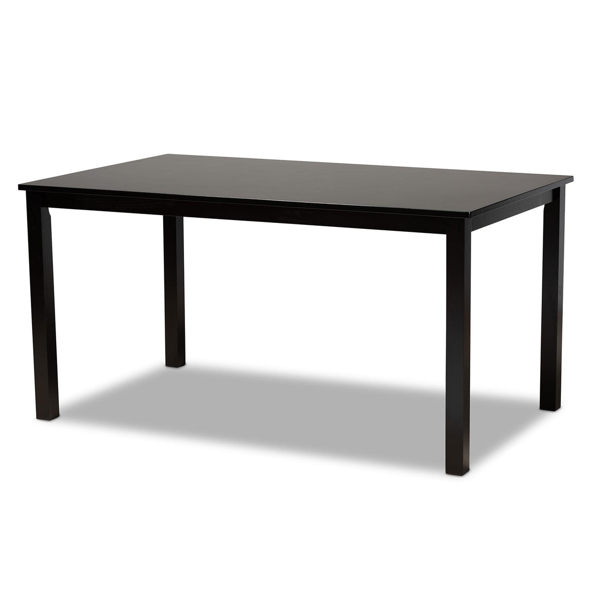 Bennett Modern and Contemporary Fabric Upholstered and Finished Wood 6-Piece Dining Set