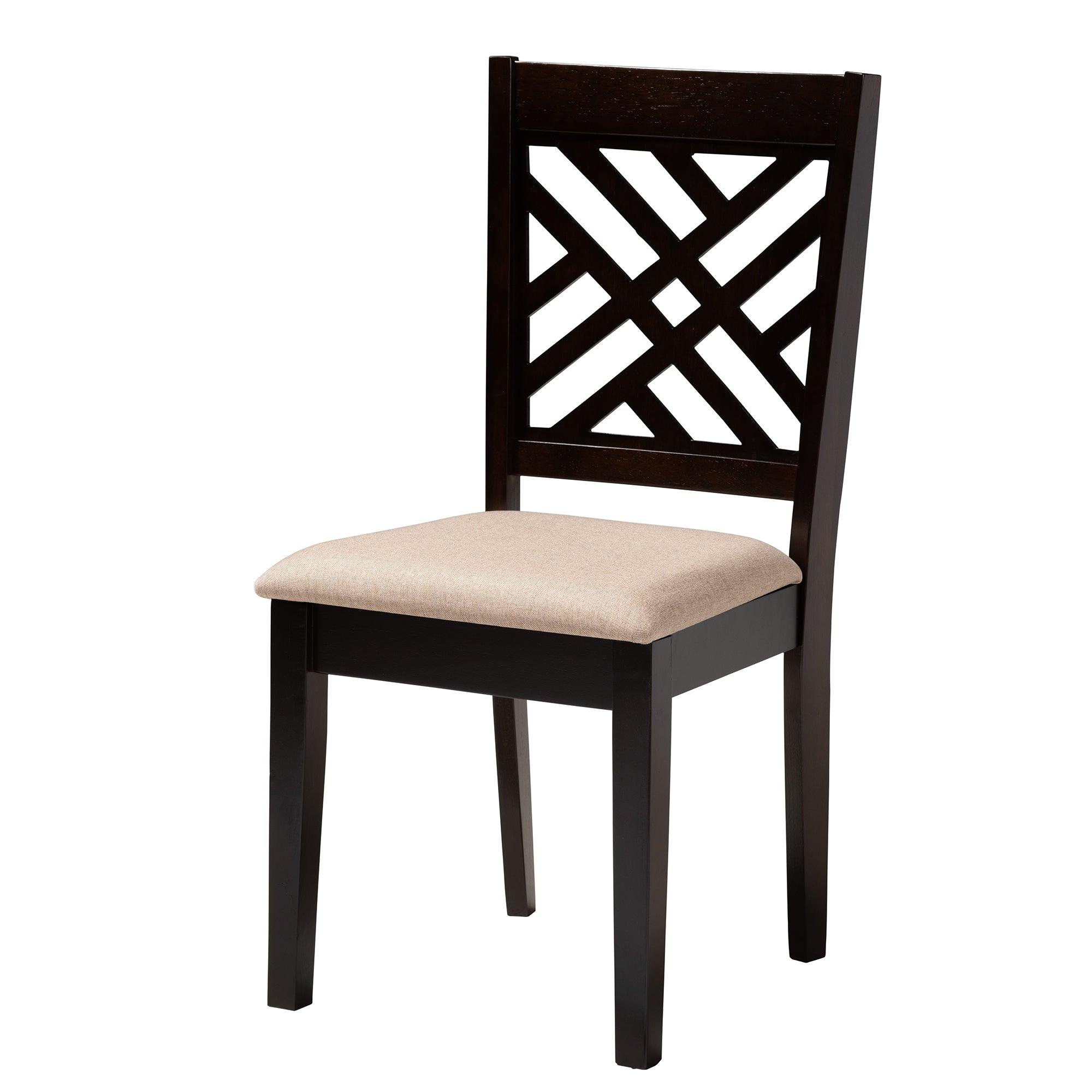 Ellie Modern Fabric and Finished Wood 5-Piece Dining Set