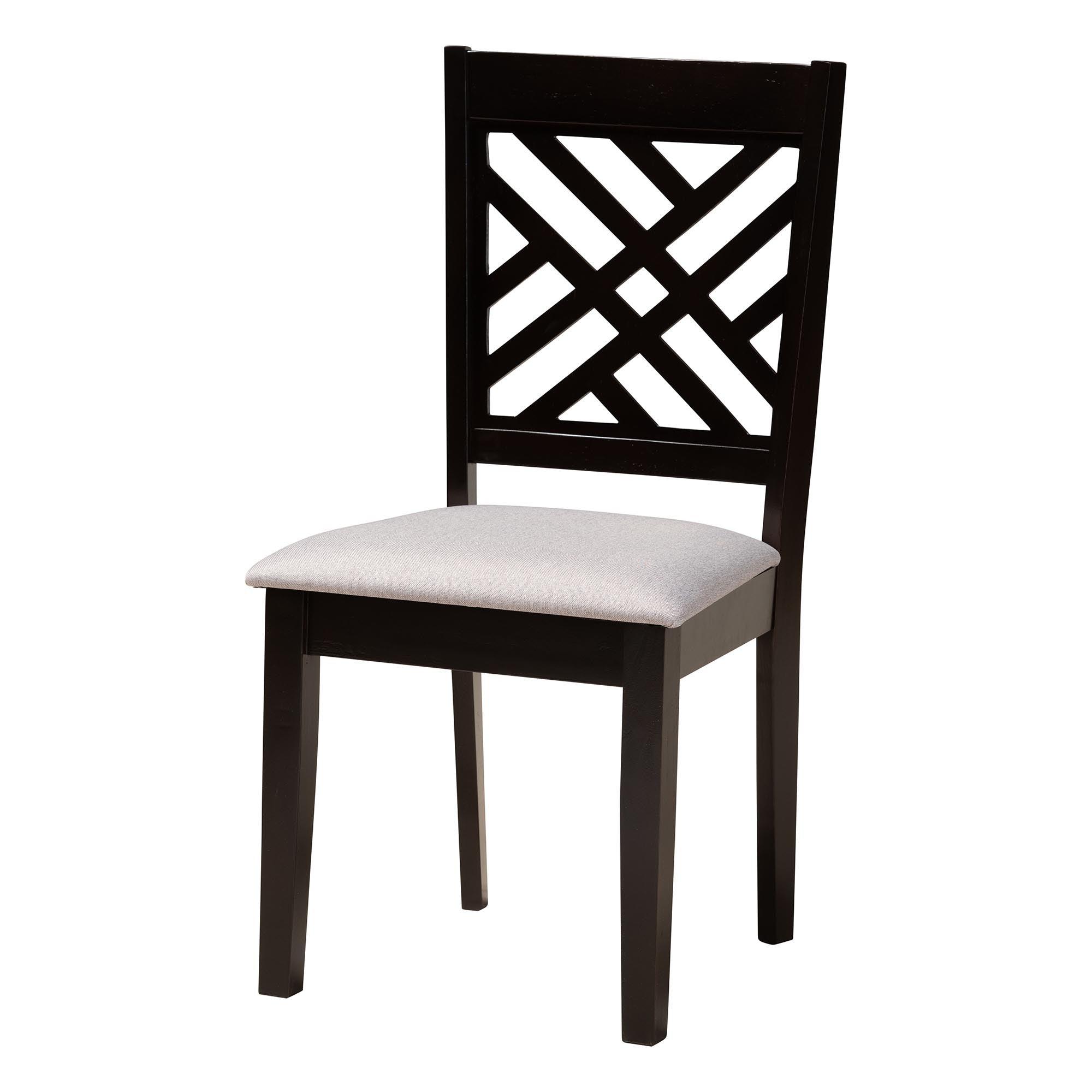 Elise Modern Fabric and Finished Wood 5-Piece Dining Set