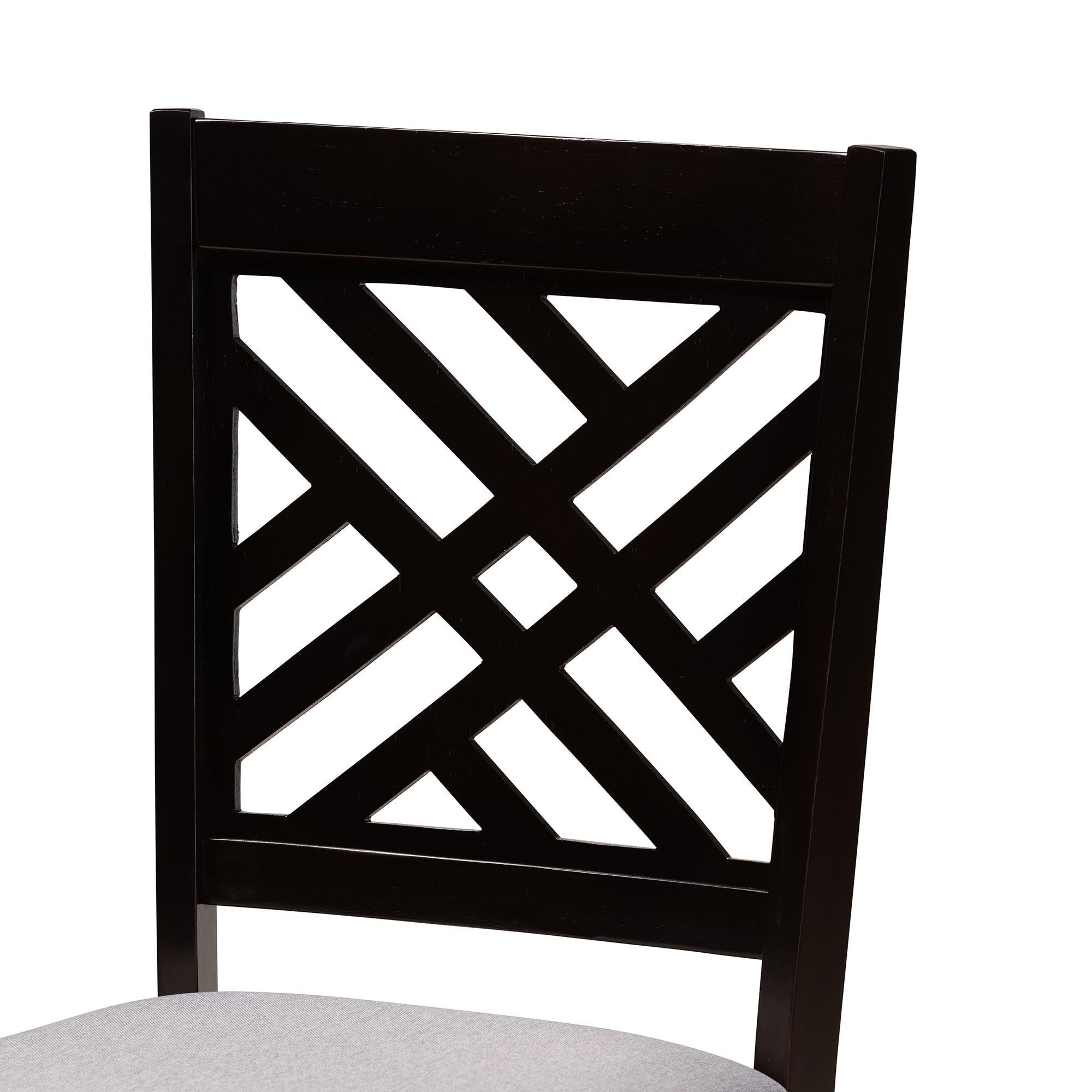 Elise Modern Fabric and Finished Wood 5-Piece Dining Set