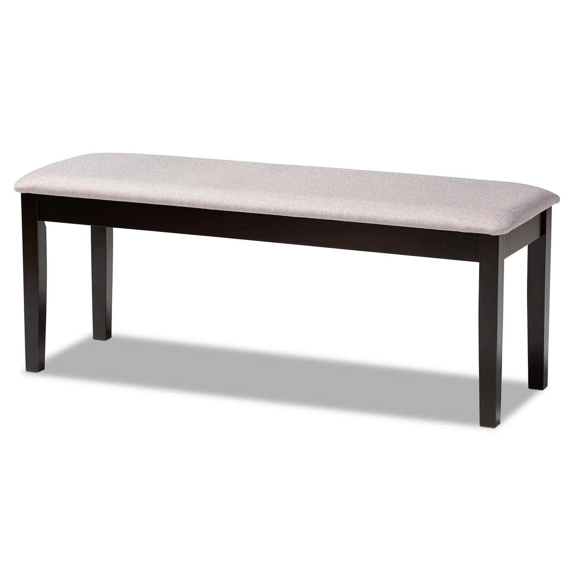 Gustavo Modern and Contemporary Fabric Upholstered and Finished Wood 6-Piece Dining Set