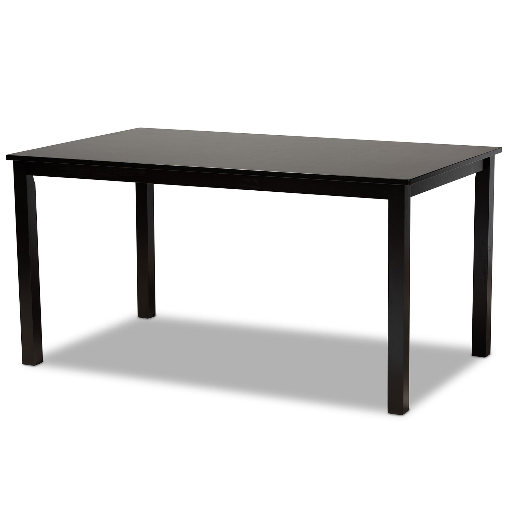 Gustavo Modern and Contemporary Fabric Upholstered and Finished Wood 6-Piece Dining Set