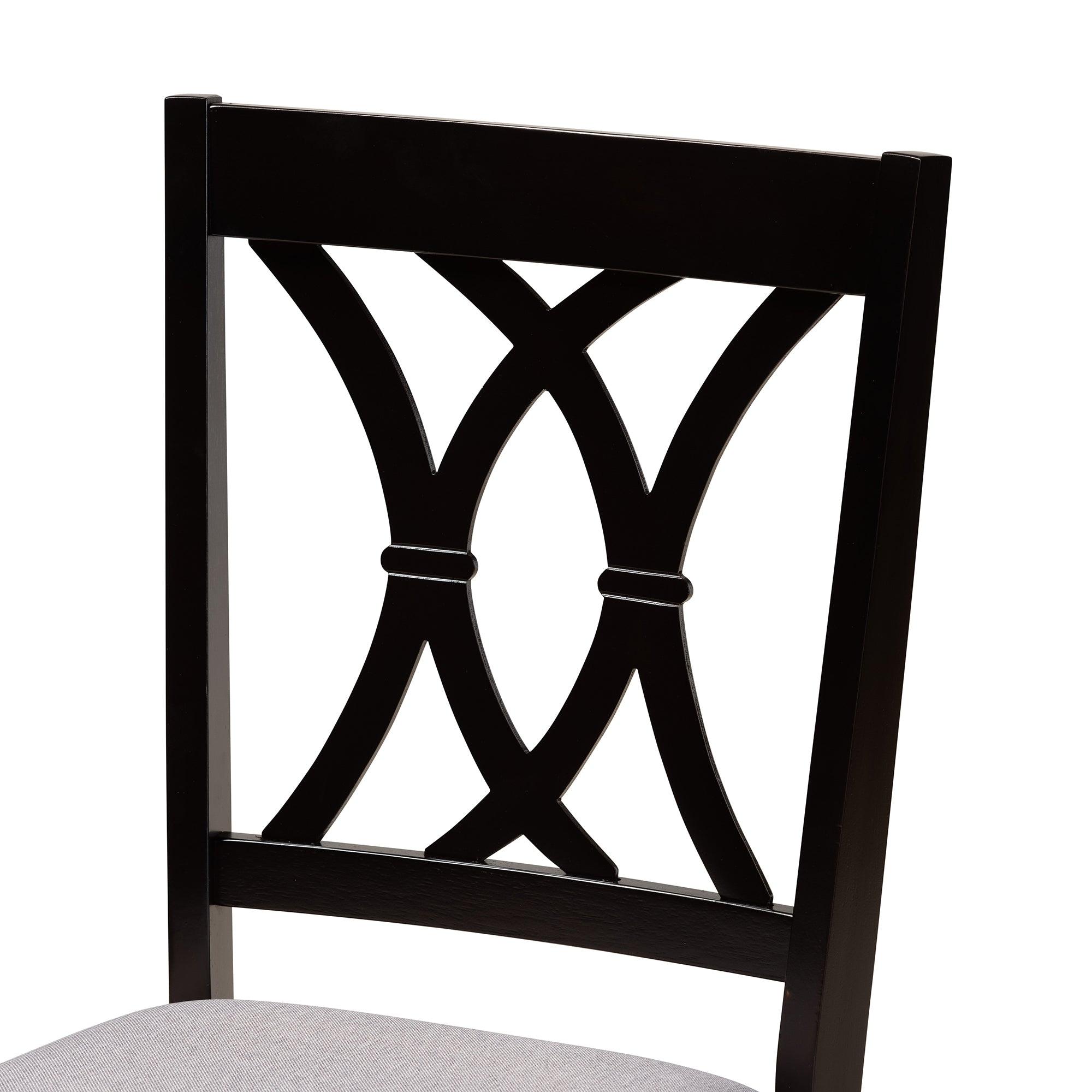 Millie Modern and Contemporary Fabric Upholstered and Finished Wood 5-Piece Dining Set