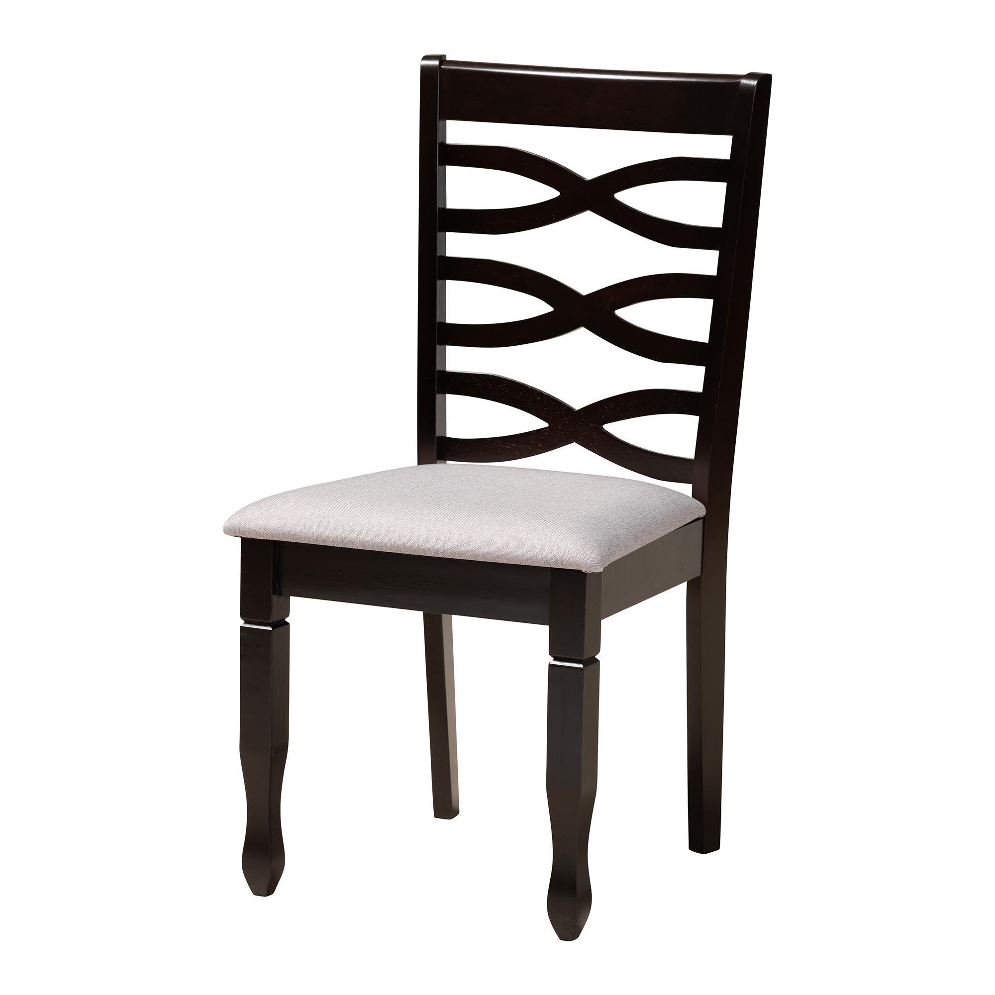 Darina Modern Fabric and Finished Wood 5-Piece Dining Set