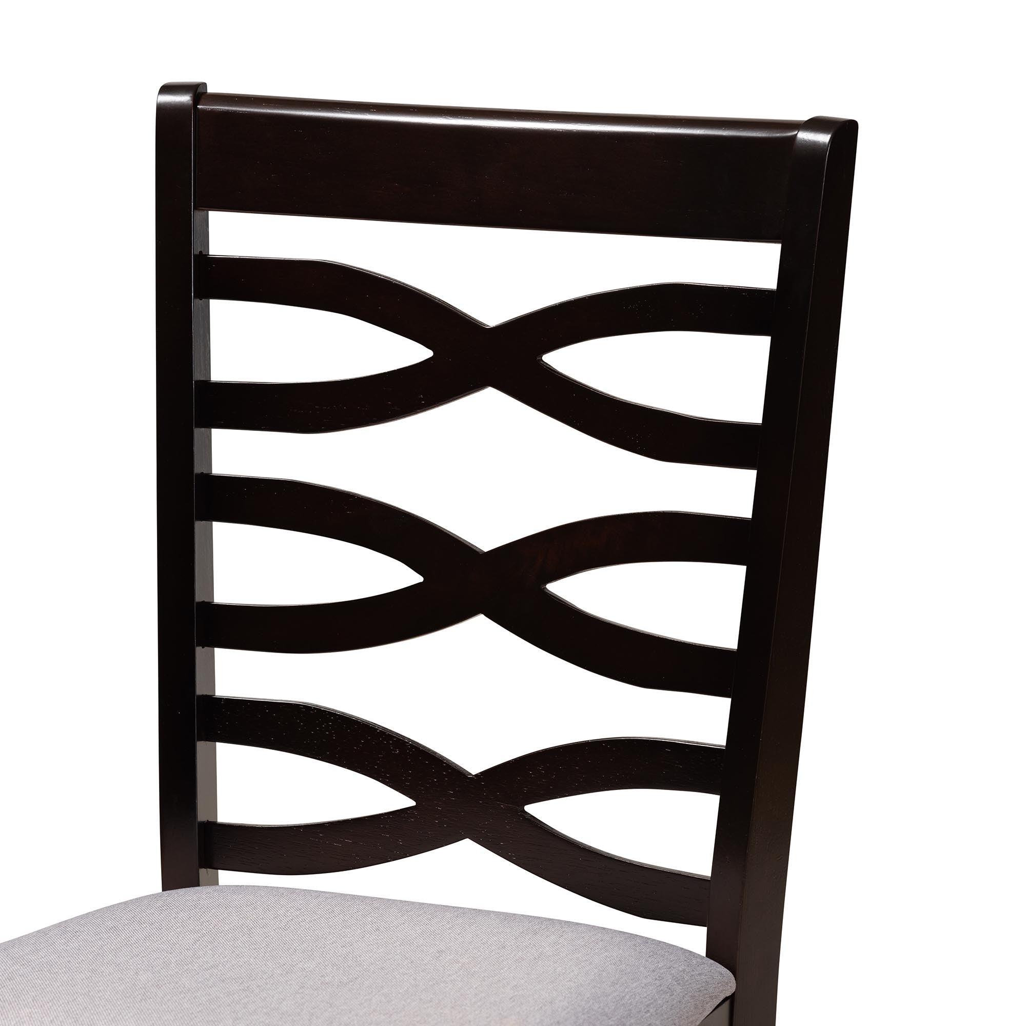 Darina Modern Fabric and Finished Wood 5-Piece Dining Set