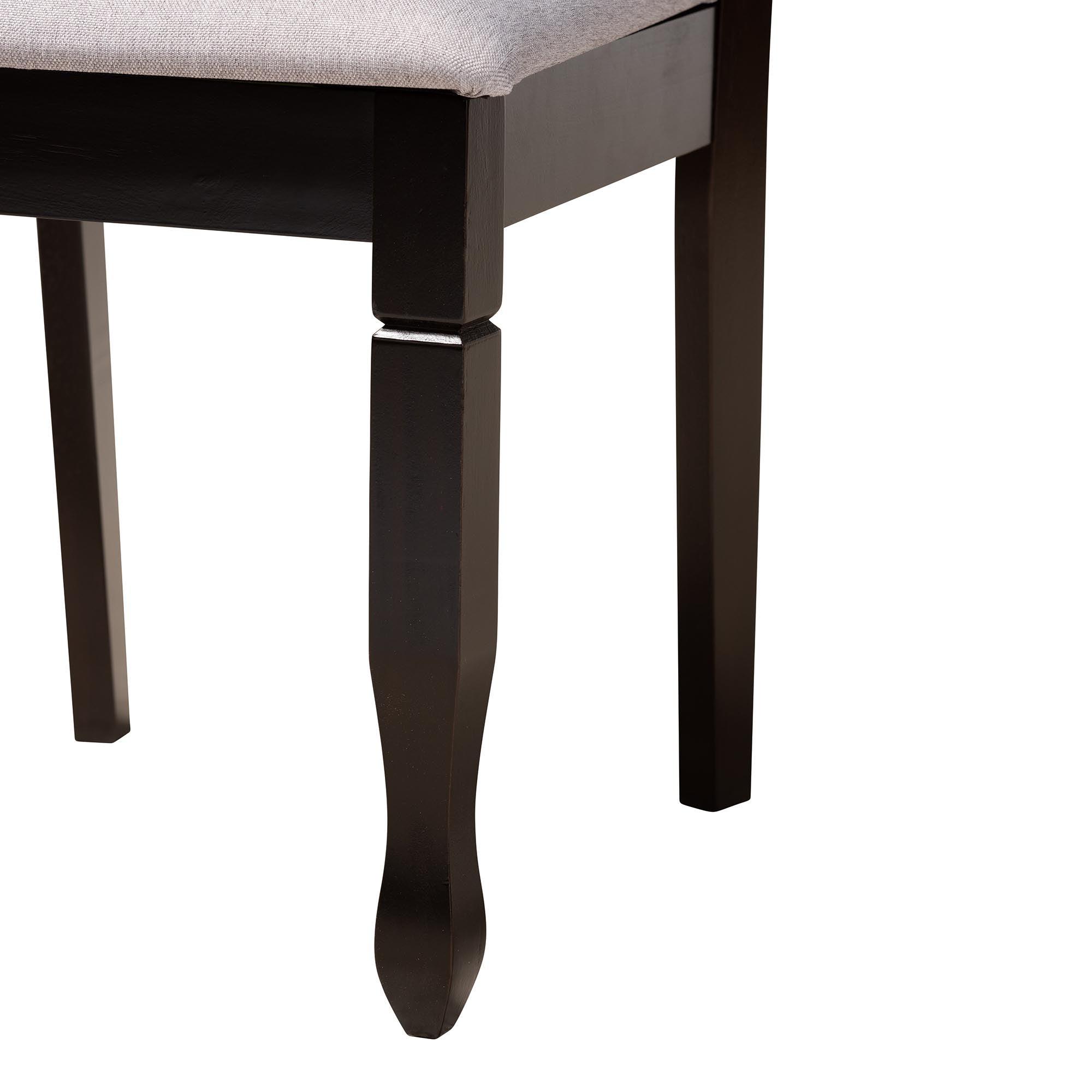Darina Modern Fabric and Finished Wood 5-Piece Dining Set