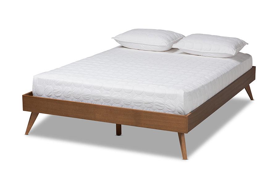 Lissette Mid-Century Modern Finished Wood Platform Bed