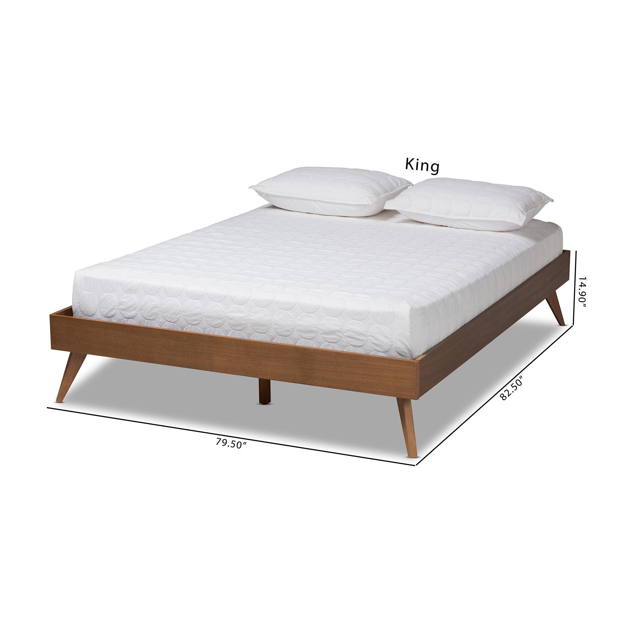 Lissette Mid-Century Modern Finished Wood Platform Bed