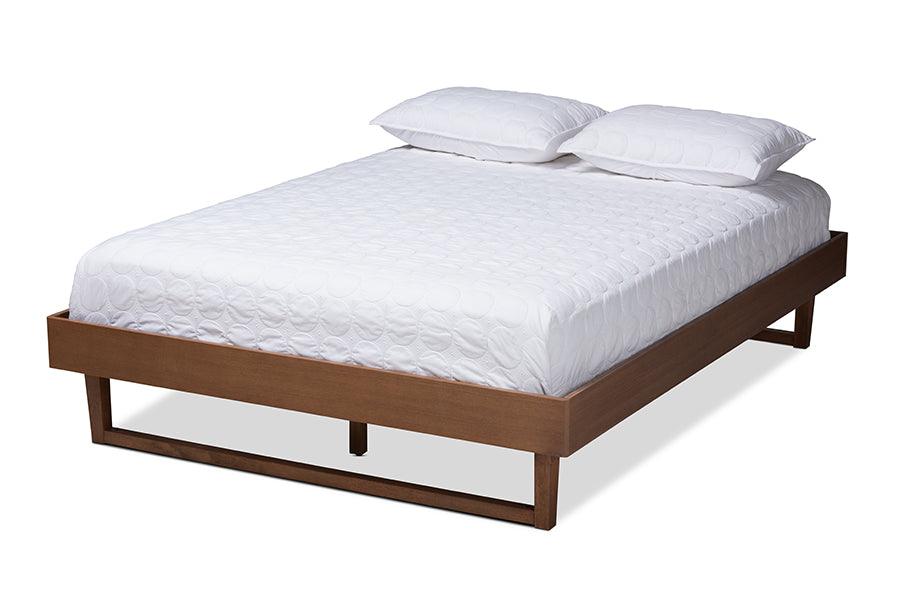 Liliya Mid-Century Modern Finished Wood Platform Bed