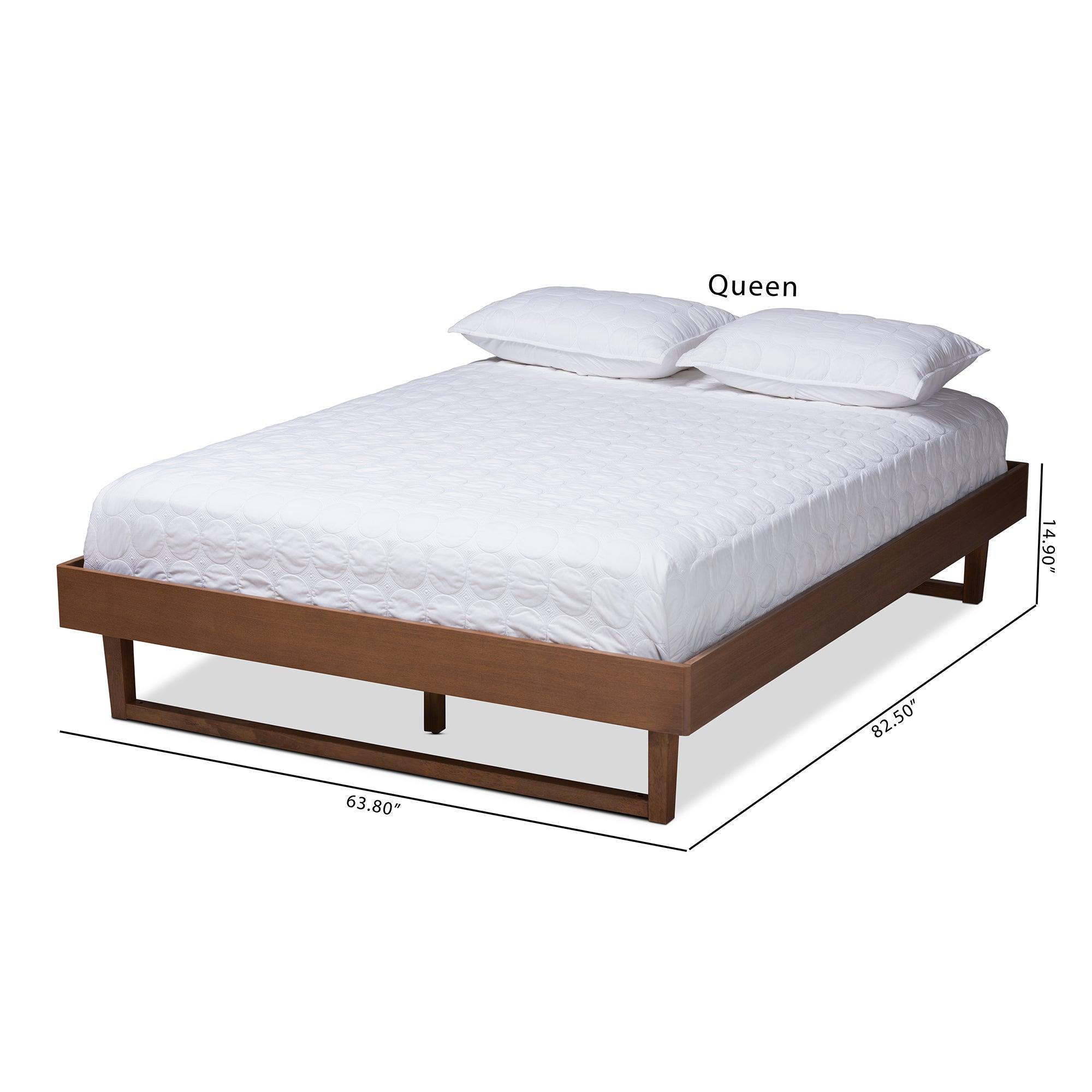 Liliya Mid-Century Modern Finished Wood Platform Bed