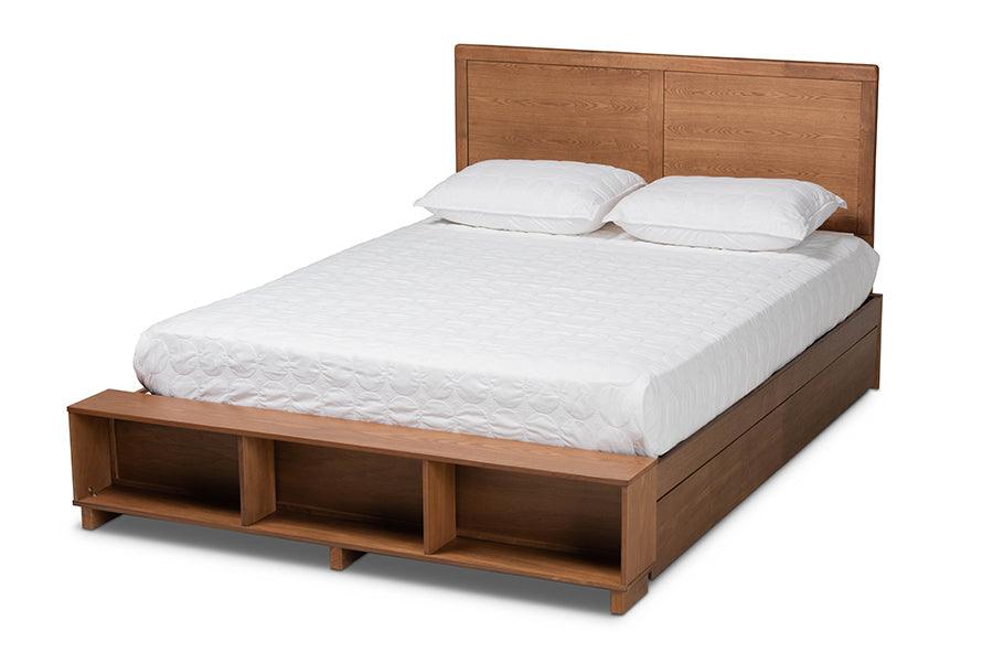 Tamsin Modern Transitional Ash Finished Wood 4-Drawer Platform Storage Bed