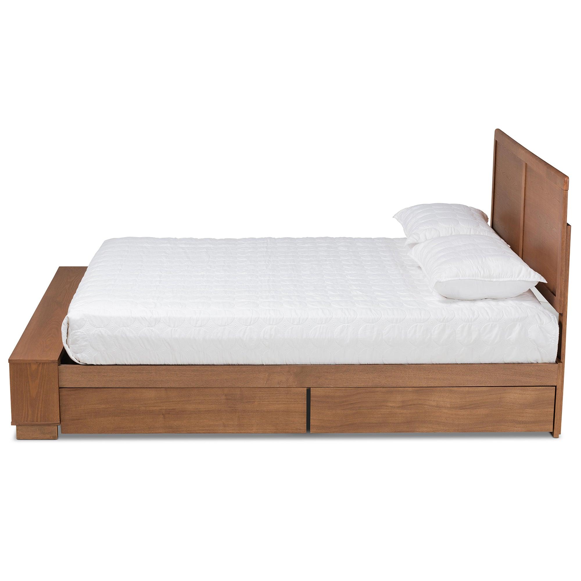 Tamsin Modern Transitional Ash Finished Wood 4-Drawer Platform Storage Bed
