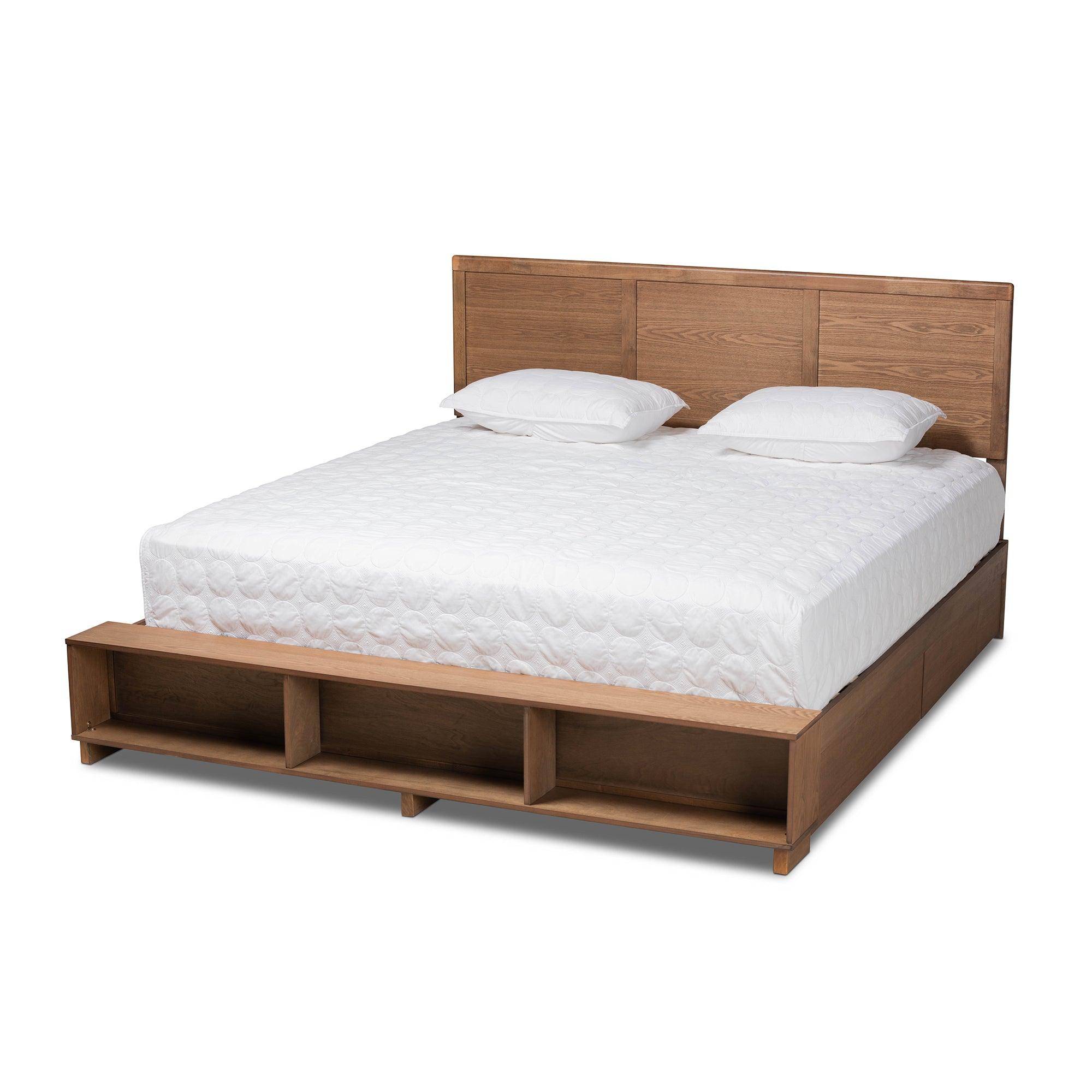 Tamsin Modern Transitional Ash Finished Wood 4-Drawer Platform Storage Bed
