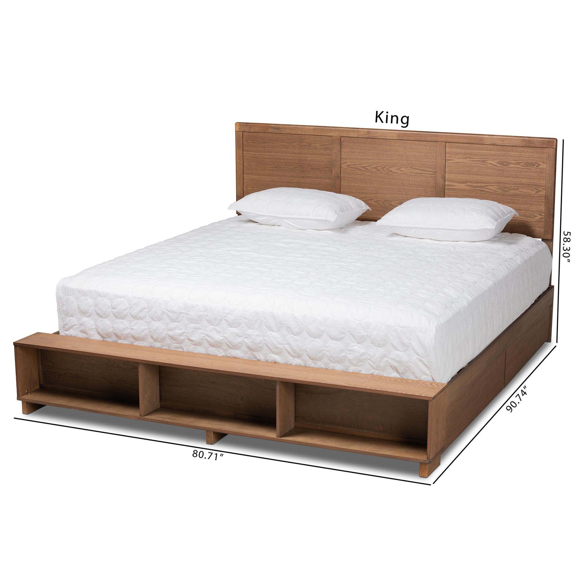 Tamsin Modern Transitional Ash Finished Wood 4-Drawer Platform Storage Bed