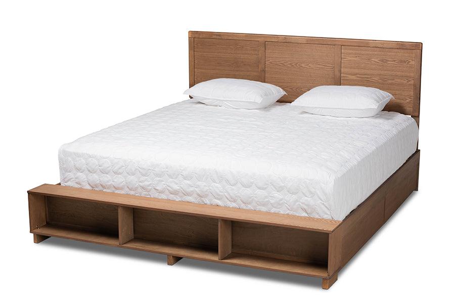 Tamsin Modern Transitional Ash Finished Wood 4-Drawer Platform Storage Bed